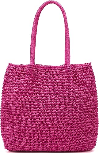Beach Bags for Women - Summer Straw Bag Cute Woven Tote Purse for Vacation Travel