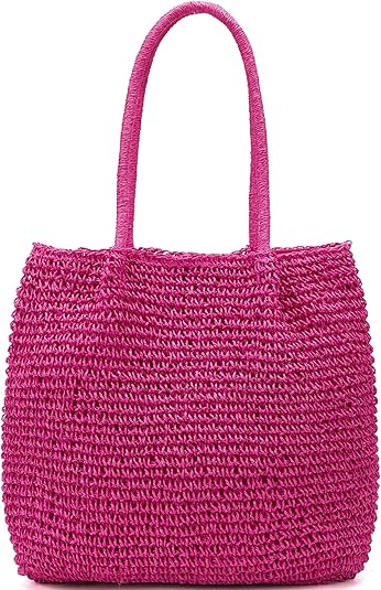 Beach Bags for Women - Summer Straw Bag Cute Woven Tote Purse for Vacation Travel