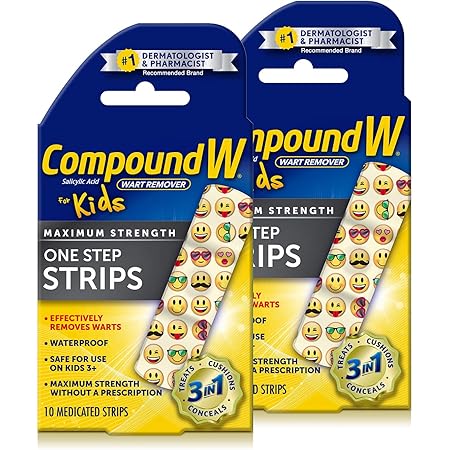 Amazon Com Compound W One Step Medicated Strips For Kids Wart Removal 10 Strips 2 Pack 10 Count Pack Of 2 Count Everything Else Amazon Com Compound W One Step Medicated Strips For Kids Wart Removal 10 Strips 2 Pack 10 Count Pack Of 2 Count Everything Else