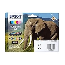 Epson 24 Serie Elefante Cartuccia Originale, Multipack, Standard, 6 Colori