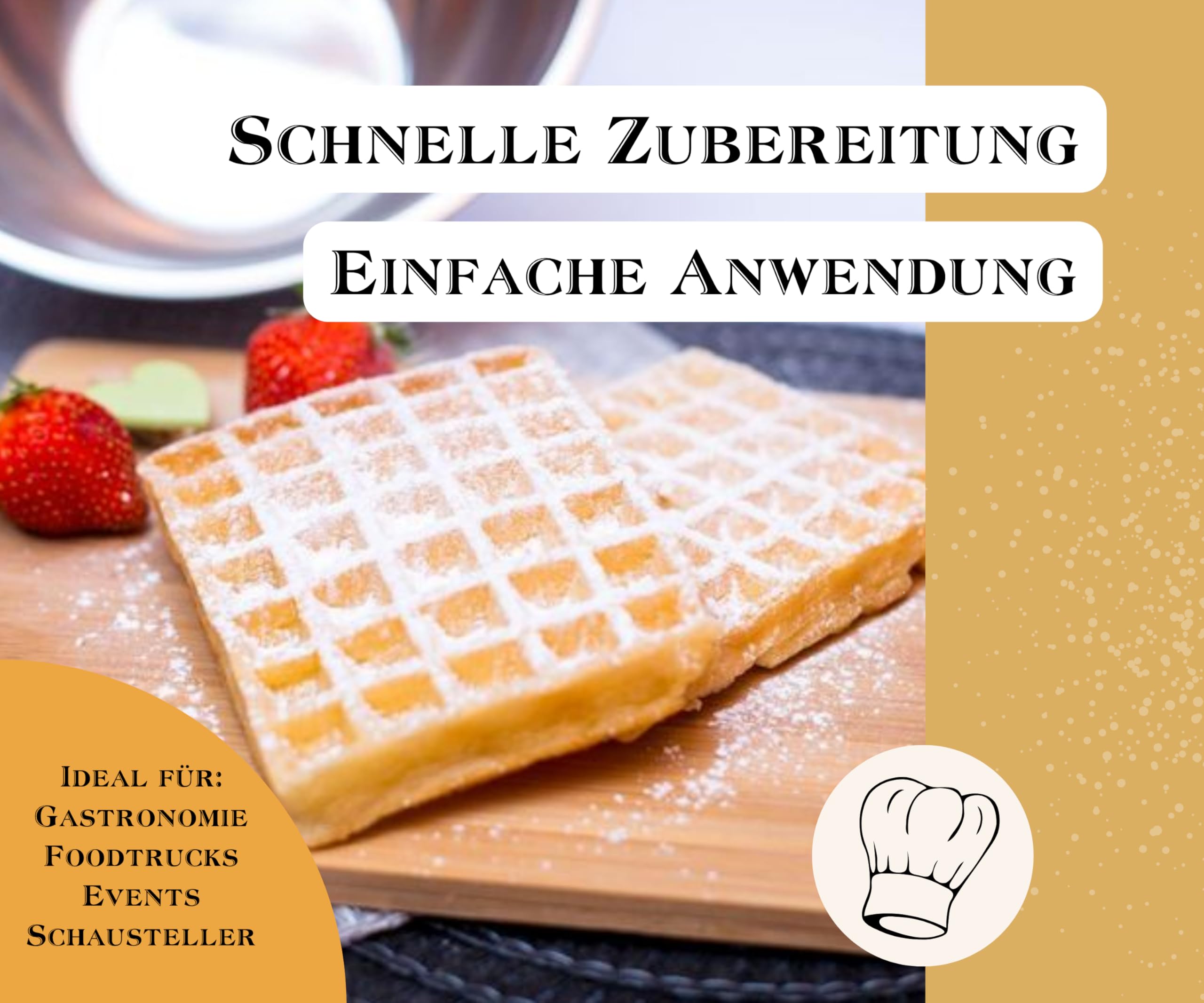 BEST BACK Premium Waffel Backmischung 5 kg, 5er Pack (1kg)