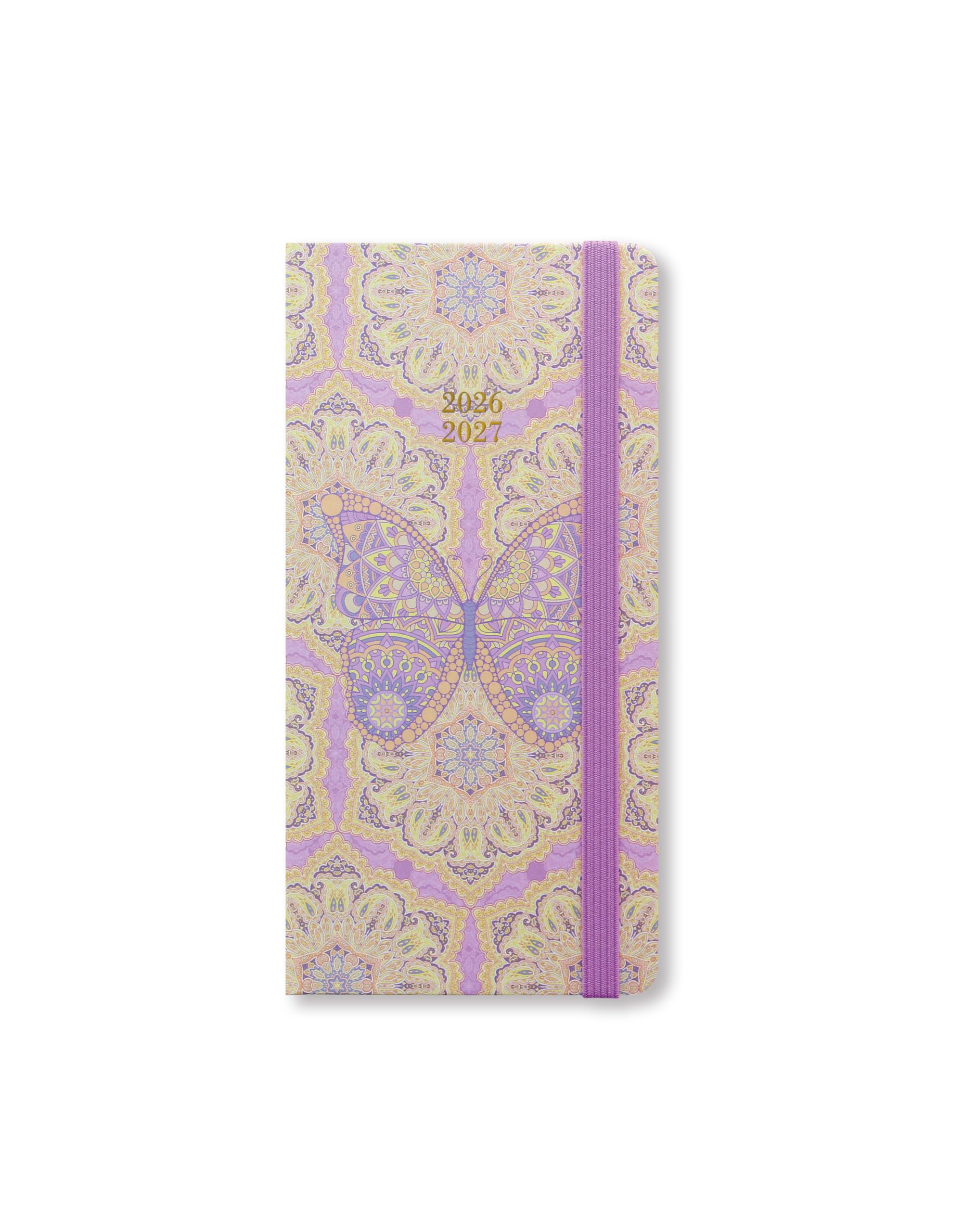 Letts of London Paisley Slim academic 2026/2027 week to view diary - Butterfly 27-030863