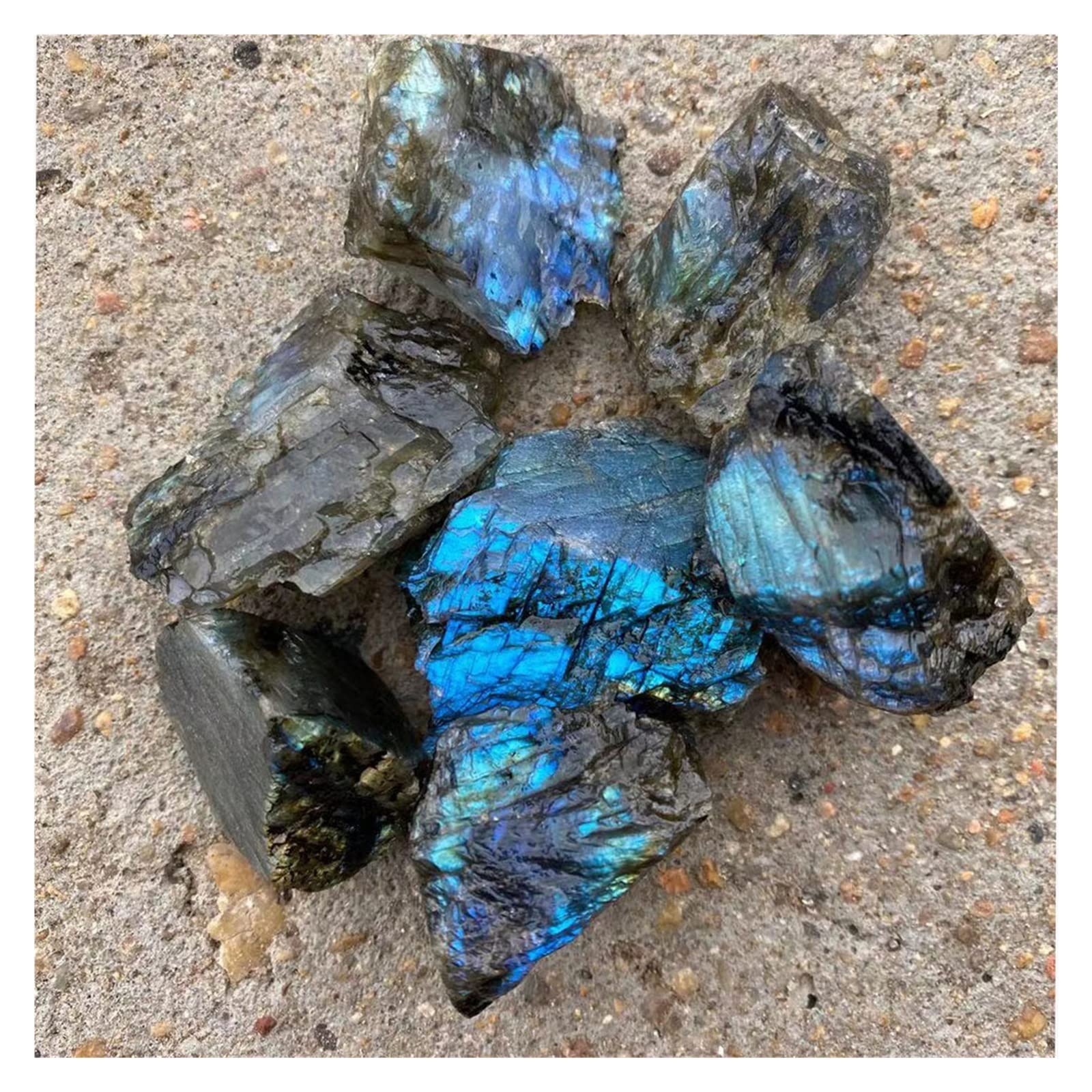 Lapislazuli 100 g roher Labradorit-Felsen natürlicher Kristallquarz Heil-Reiki-Rohstein Aquarium-Dekor-Mineralprobe