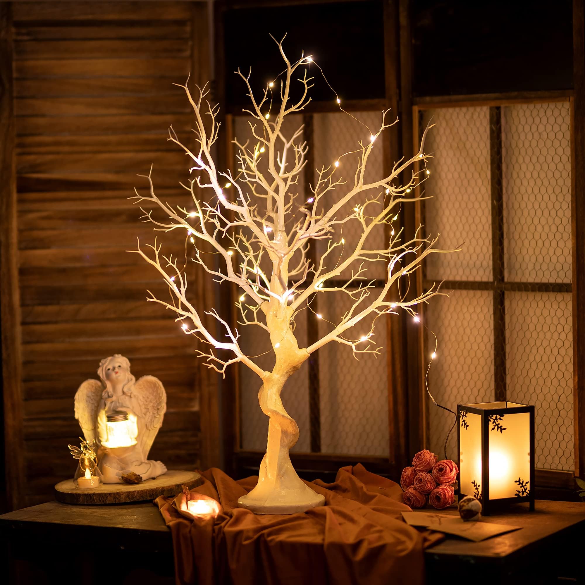 Nuptio Gold Tree Easter Trees 76cm Tall Fake Christmas Trees Indoor