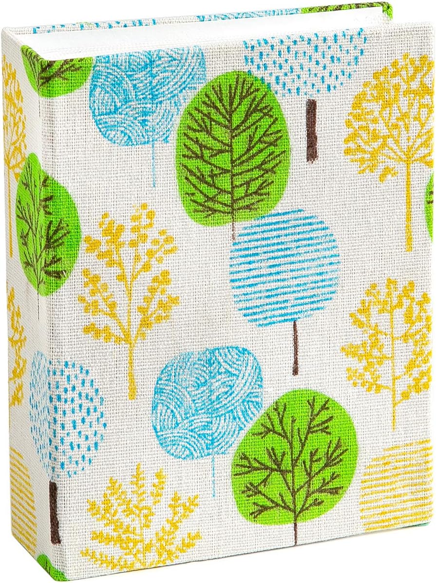 Small Photo Album Baby Journal Album 4x6 Inches with Baby Belly Stickers (Foliage, Cloth Cover)