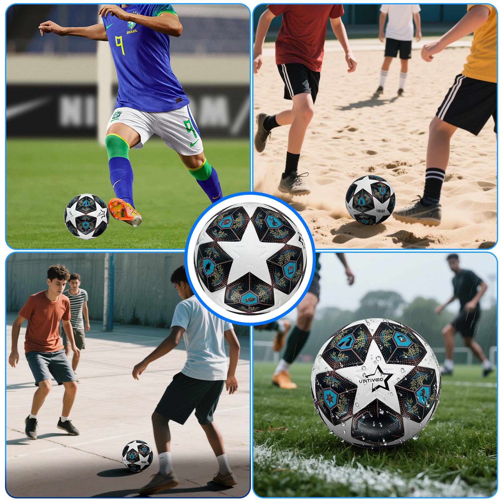 Calcio dimensioni 5 regali da calcio per ragazzi appassionati di palloni da calcio in pelle con pompa