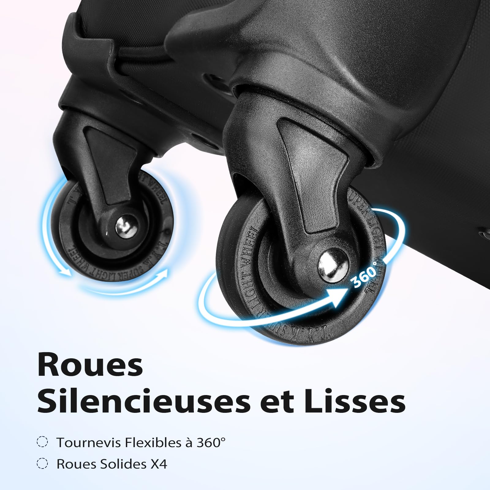 Ytonet Sac à Ordinateur Portable à roulettes 17.3 Pouces, Sac à roulettes pour Enseignantes avec Roue Universelle, Malette à roulettes de Verrou à Combinaison de Poches Rangement, pour École, Noir