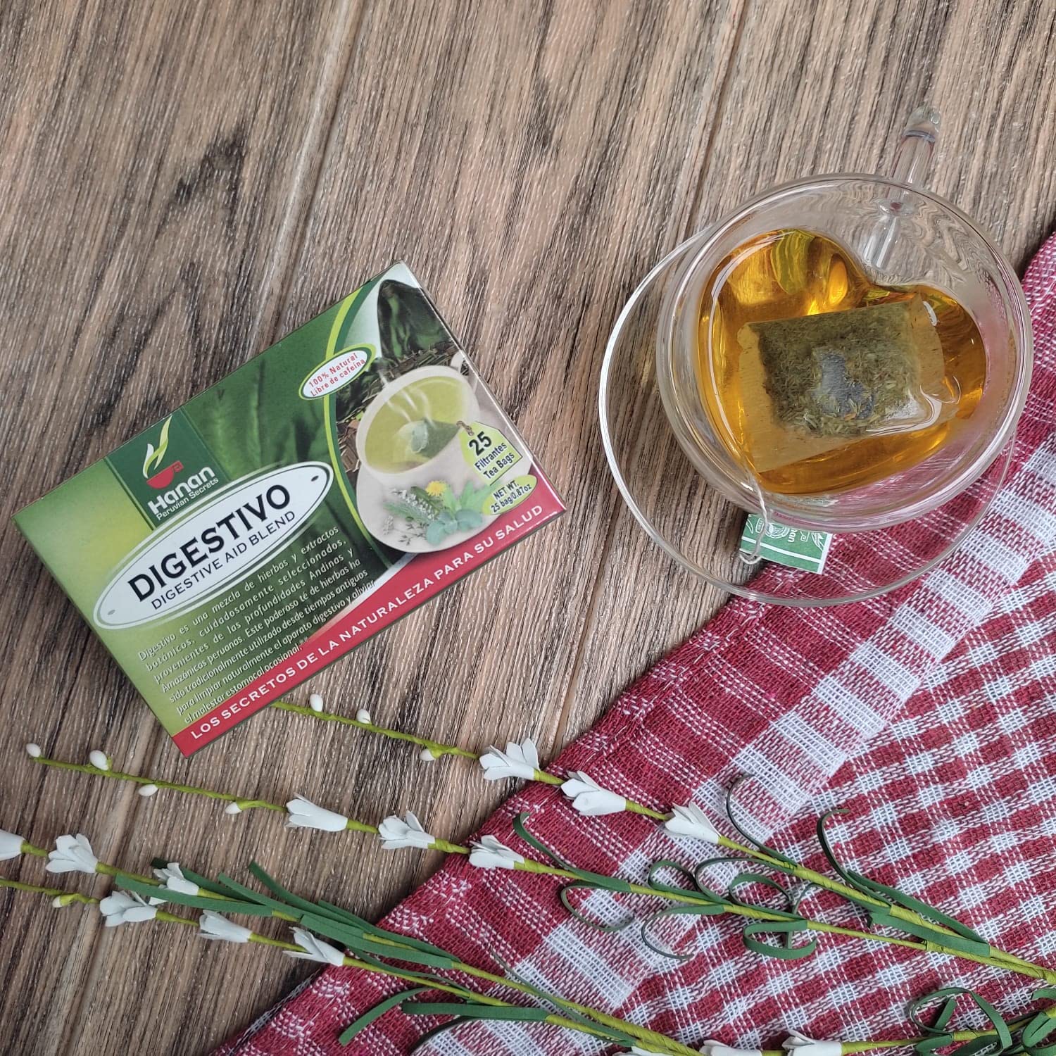 Hanan Peruvian Secrets Digestivo Herbal Tea | 100% Natural Digestive Aid Blend | 25 Tea Bags | Naturally Cleanse the Digestive Tract, Relieve Occasional Stomach Discomfort (3 Pack)