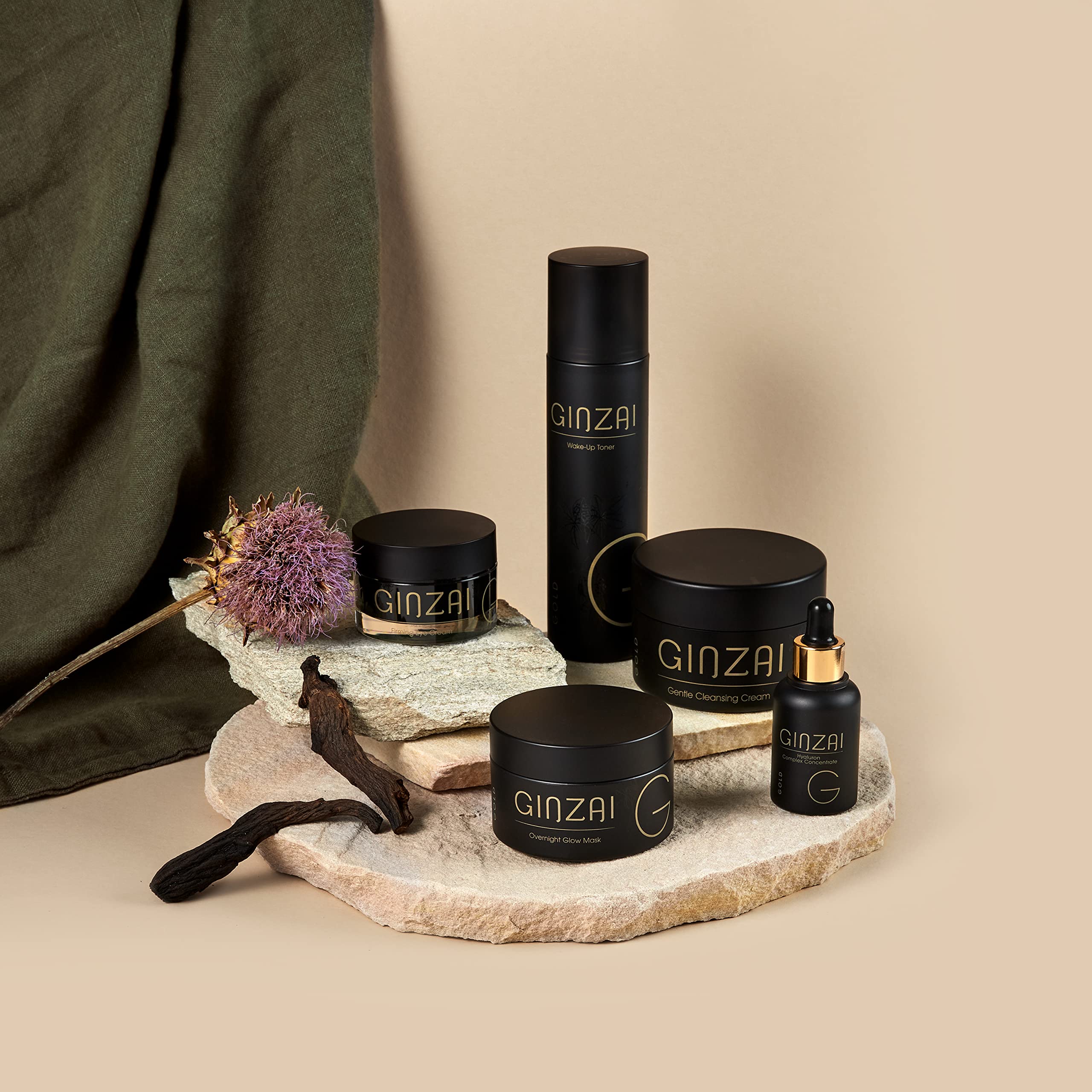 Hyaluron Serum 30ml & straffende Tagescreme 50ml im Set mit Ginseng – Gesichtspflege und Anti Aging Hyaluron Konzentrat, Feuchtigkeitsspendende Gesichtscreme, Gesichtspflege gegen Falten