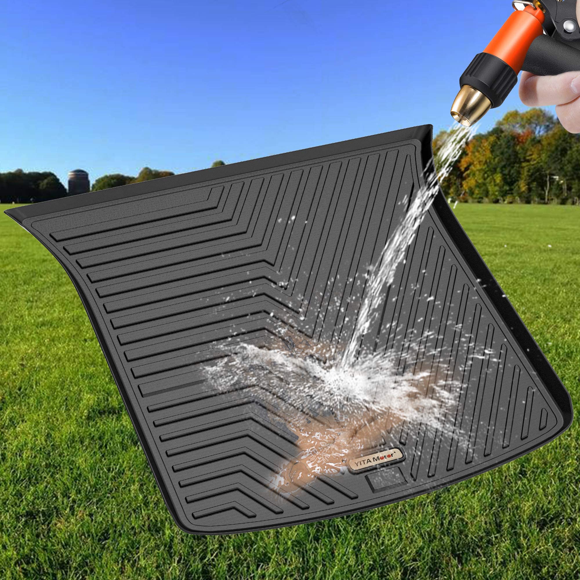 RVNI Cargo Trunk Mats For 2021-2023 2024 Nissan Rogue All Weather Custom Fit Cargo Trunk Liner Mats Black - View #6