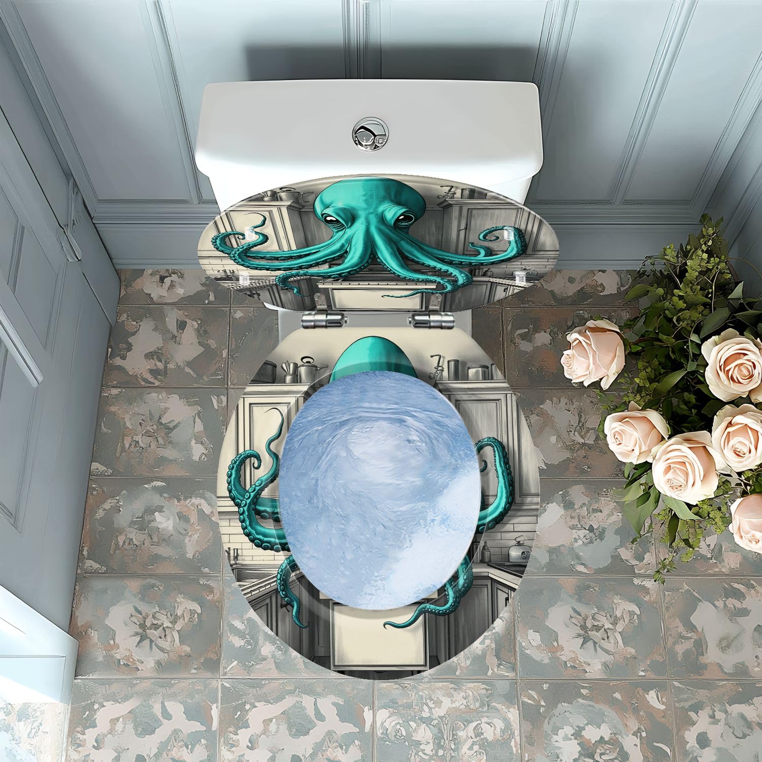 Sedile WC rotondo in resina con cerniere a sgancio rapido per il bagno