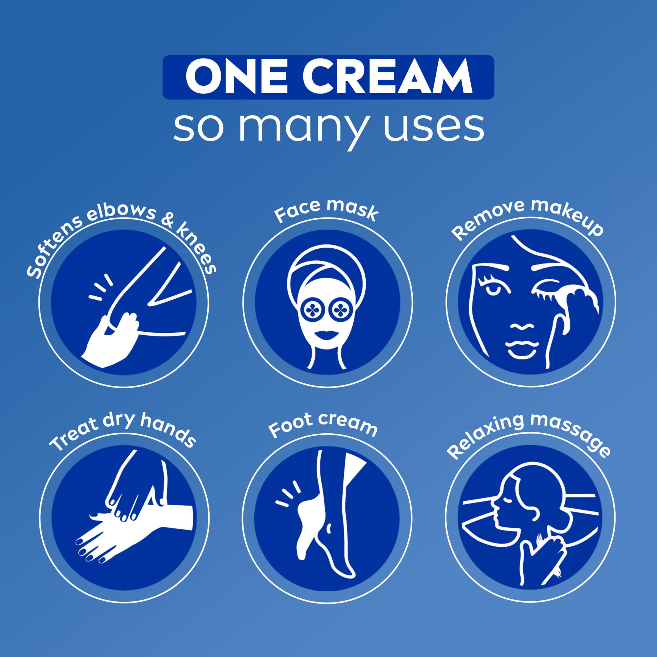 NIVEA Daily Moisturizing Cream - Face, Body & Hands -10