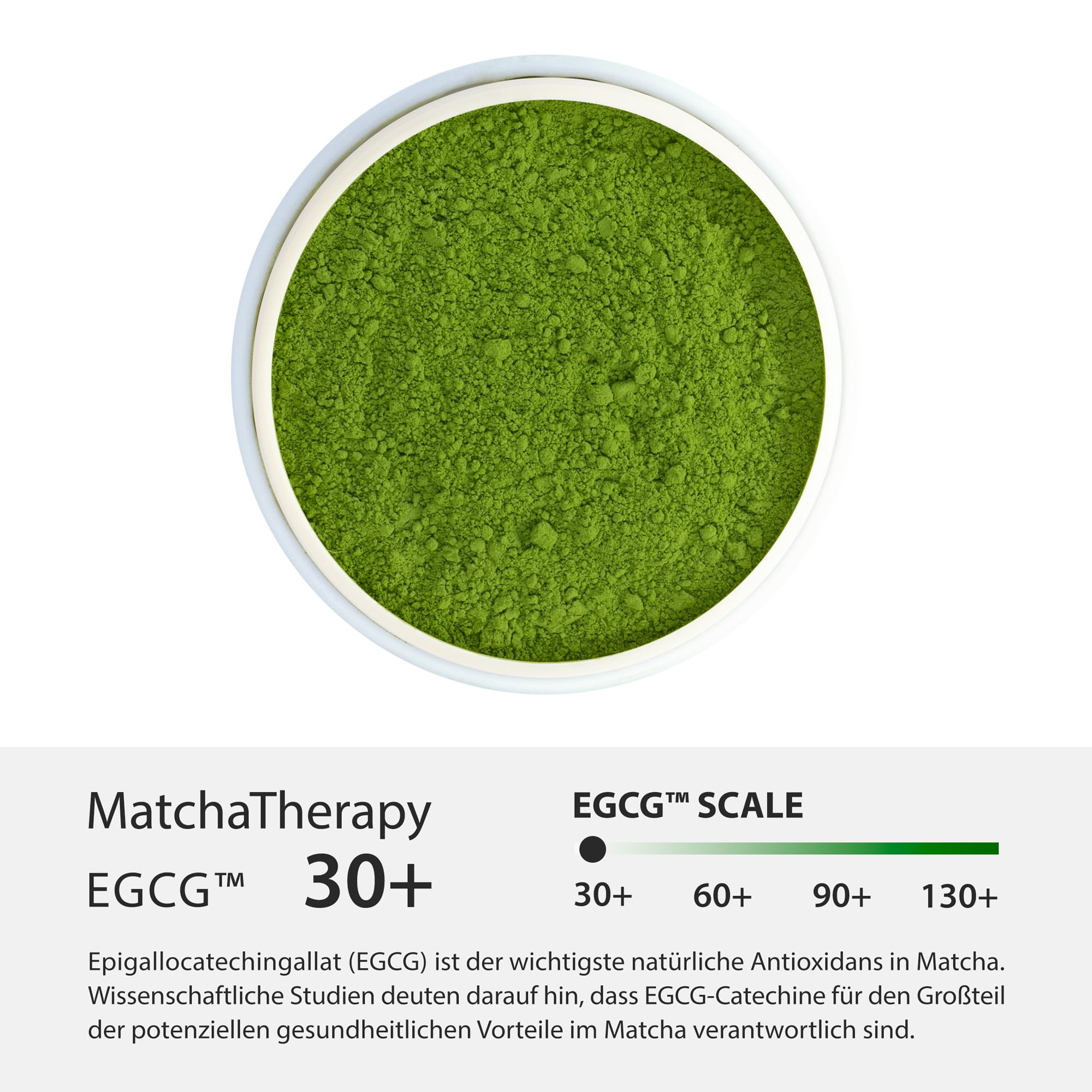 MatchaTherapy 30+ zestaw, Bio Matcha w proszku do herbaty 60 g + mikser + łyżka pomiarowa, zawartość katechiny EGCG, przetestowana co najmniej 30 mg/g, jakość premium, zielona herbata z Japonii