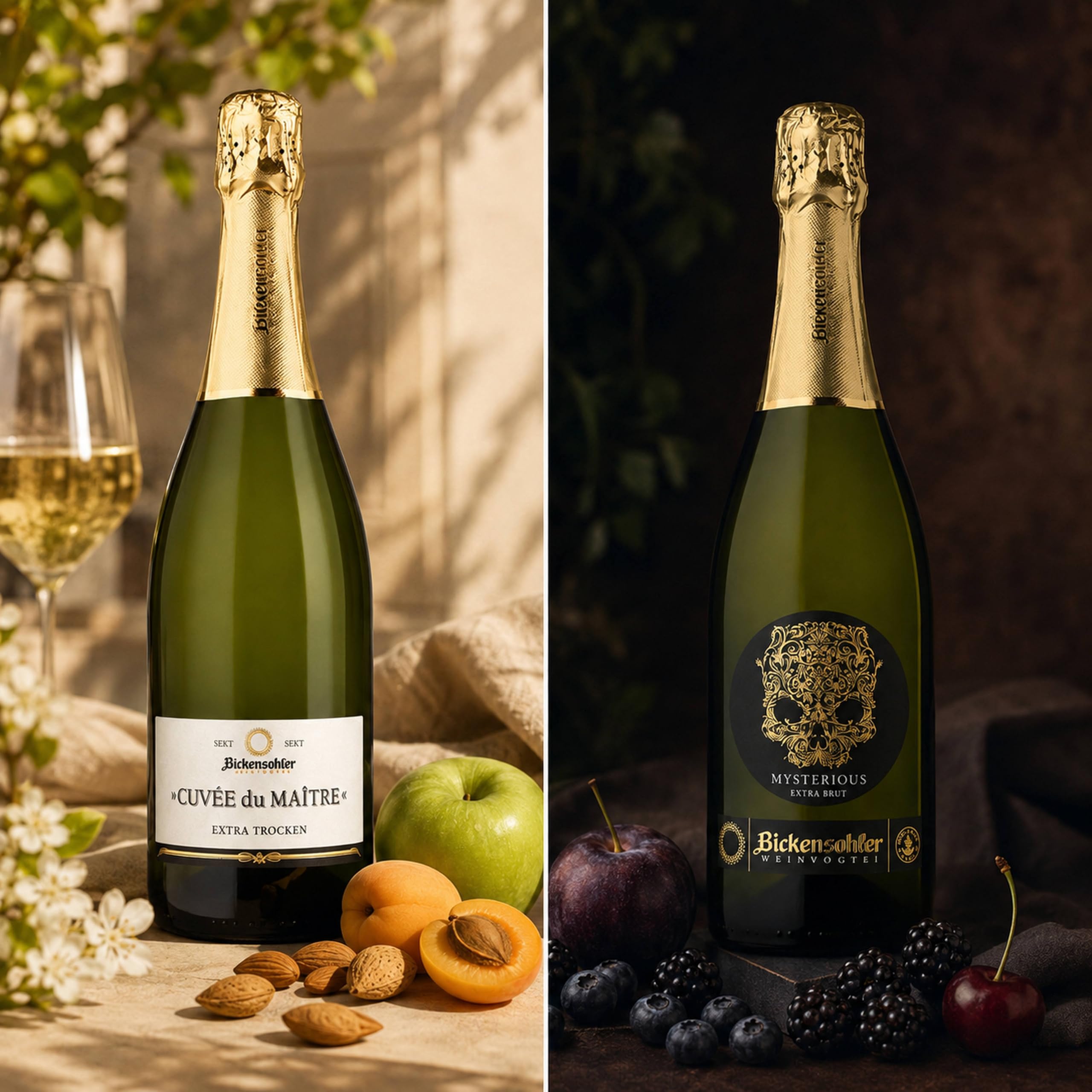 Bickensohler Sekt Probierpaket (6 Flaschen) – je drei Flaschen Cuvée du Maitre und Mysterious Pinot Noir Blanc de Noir – Winzersekt vom Kaiserstuhl