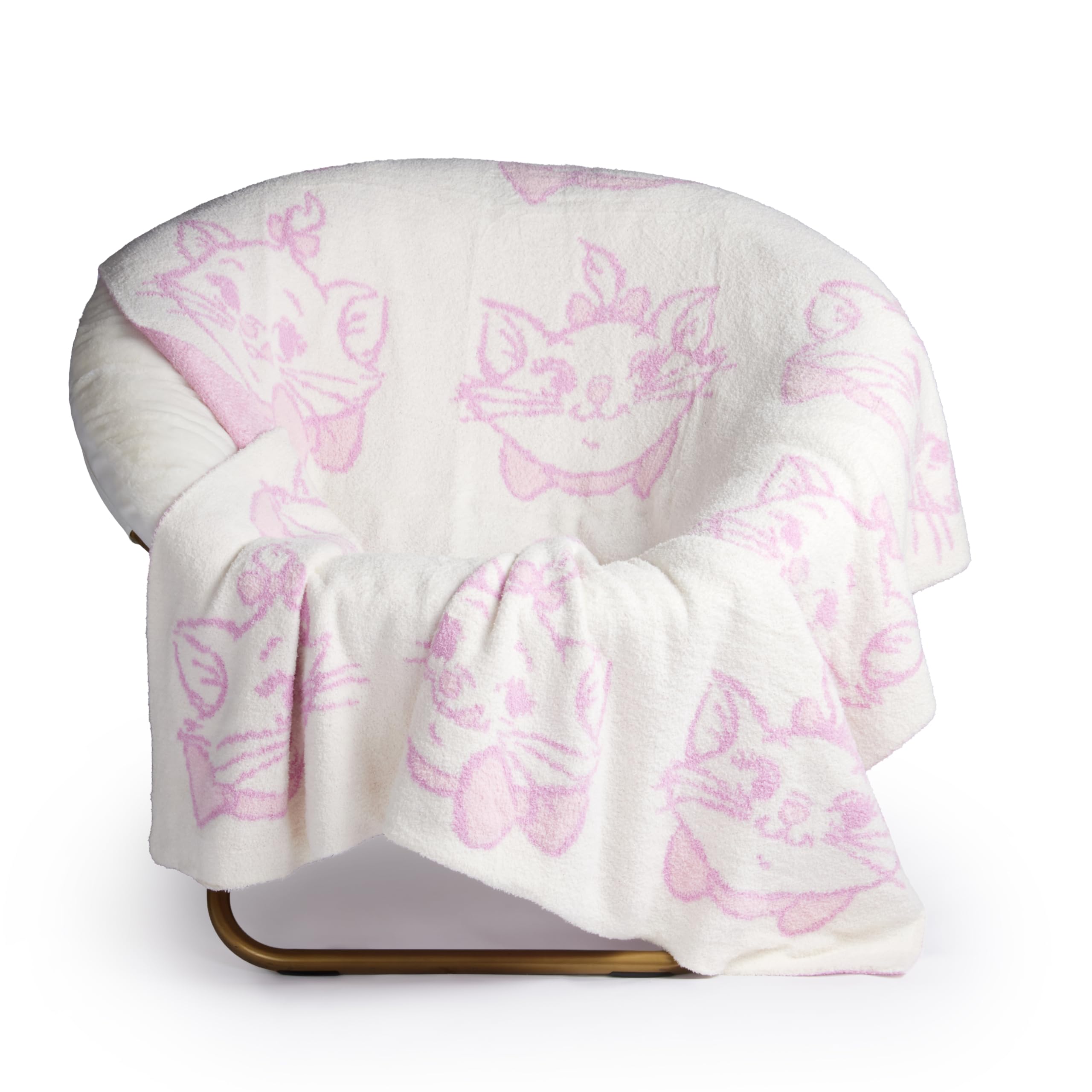 Jay Franco Kids Feather Knit Blanket – 50" x 60" Inch Soft &amp; Cozy Plush Throw for Bedroom &amp; Couch Décor, Official Licensed Product, White - Aristocats