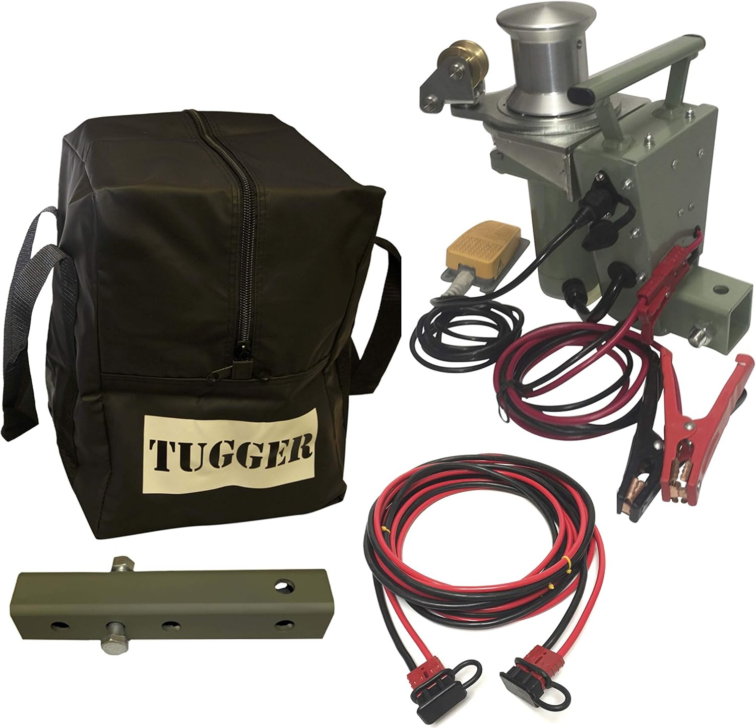 Endurance Marine Tugger 2 Portable 12 Volt DC Capstan Winch - with Moving Fairlead, 2000-Lb. Pulling Capacity, 26ft. Wiring Harness, Model# ETUG2-FL26