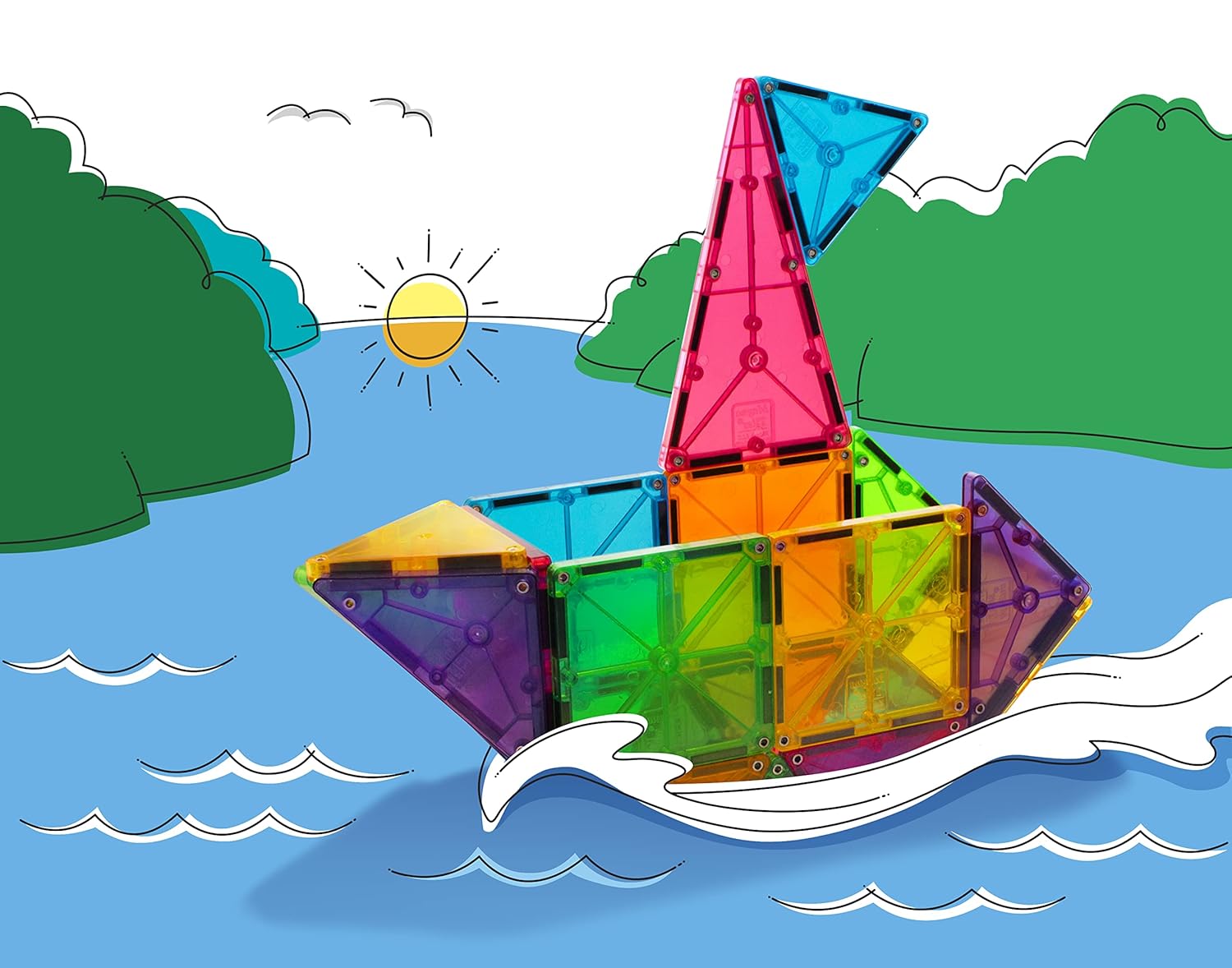 Gеt Sресіаl Prісе Magna-Tiles 32-Piece Clear Colors Set, The Original Magnetic Building Tiles For Creative Open-Ended Play, Educational Toys For Children Ages 3 Years +