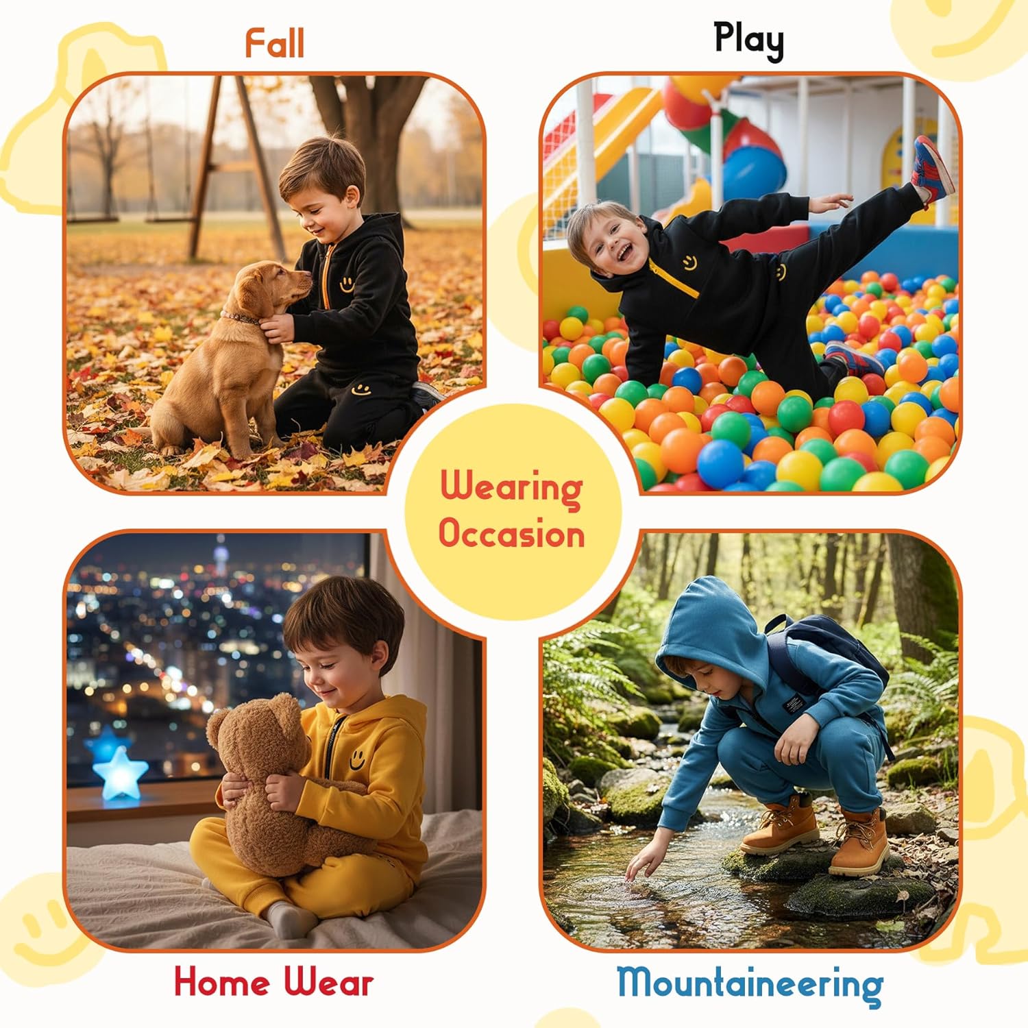 YOUNGER STAR Toddler Baby Boy Girl Clothes Fall Winter Outfits Long Sleeve Hoodie Sweatshirt Sweat Pants Cotton Sweatsuits - Image 5