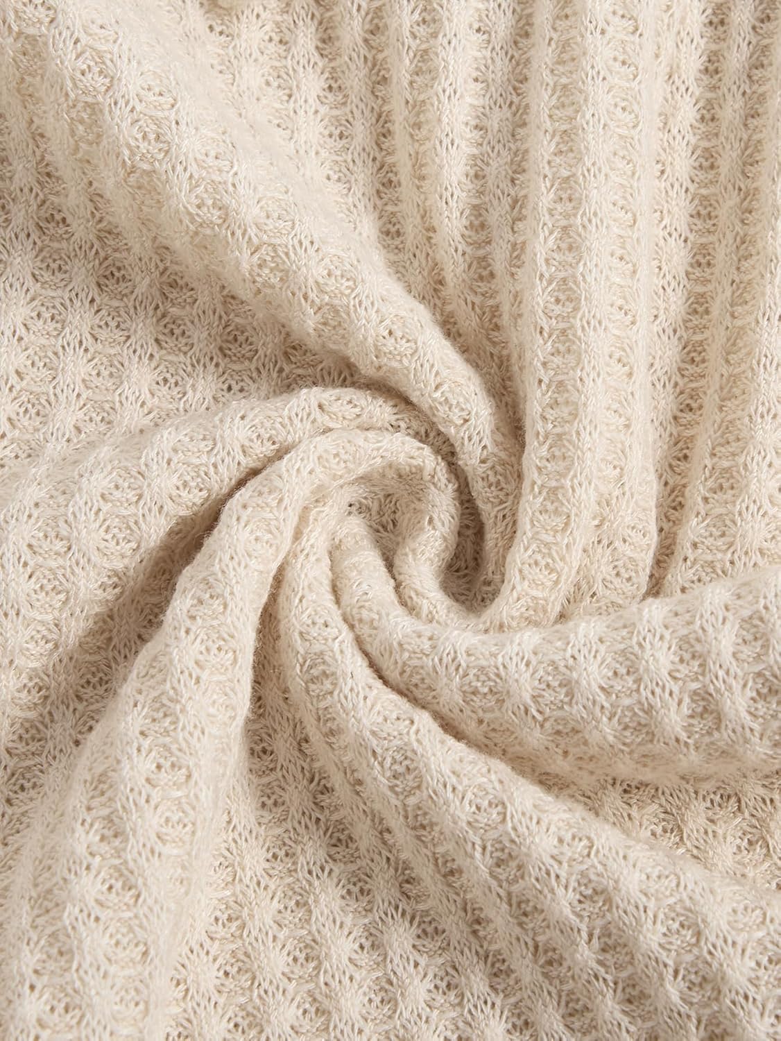 Girl's 2 Piece Outfits Waffle Knit Scoop Neck Button Down Crop Tank Tops Paperbag Waist Track Shorts - Image 6