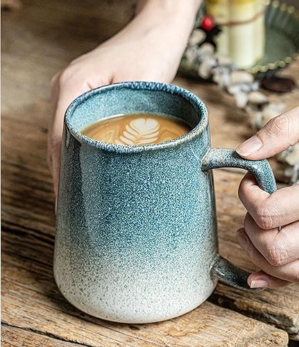 Vista 54 de Taza de café de cerámica de 24 onzas, taza de café con leche, taza de té para cacao, capuchino, latte, cereales, apta para lavavajillas, microondas
