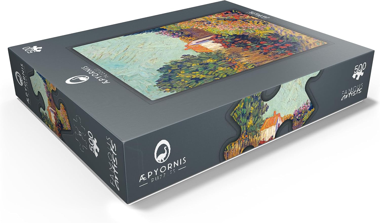 MyPuzzle Landscape 1925-1928 - Vincent Van Gogh Style Garden Artwork - Premium 500 Piece Jigsaw Puzzle for Adults