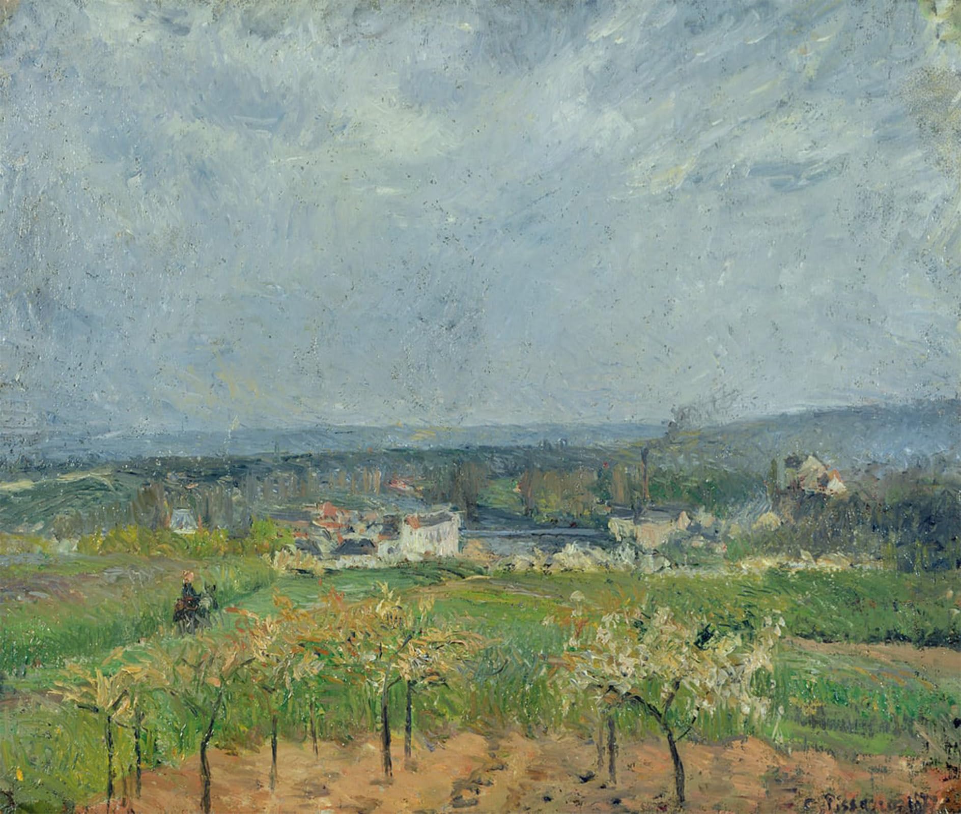ARTXLXXBN Famous Art Print Poster Vintage Wall Art Landscape in Pontoise by Camille Jacob Pissarro Canvas Art Poster for Home Decor 60x90cm