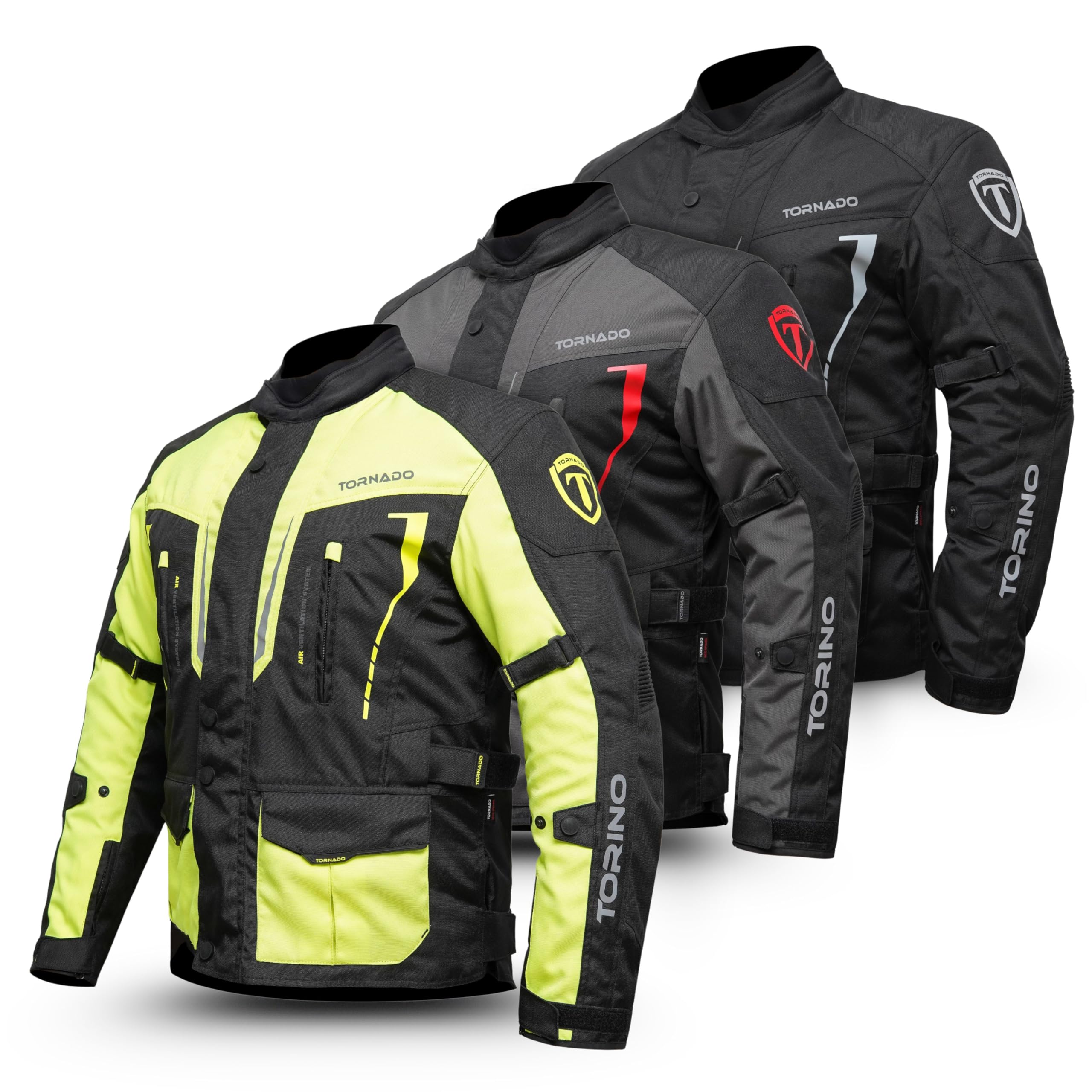 Tornado Men's Green Torino ’S Armoured Motorcycle Jacket Uk | Ce Approved Protective Biker Textile Jacket | Waterproof & Windproof Touring Motorbike Riding Gear – All Season