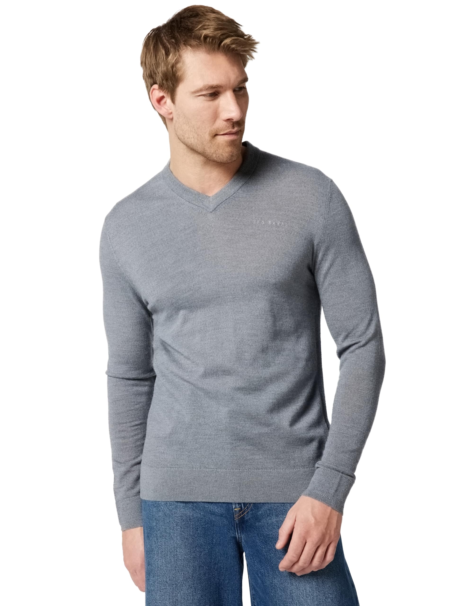 Ted Baker Men's 2819543 Shrug Sweater, MID-Grey, L