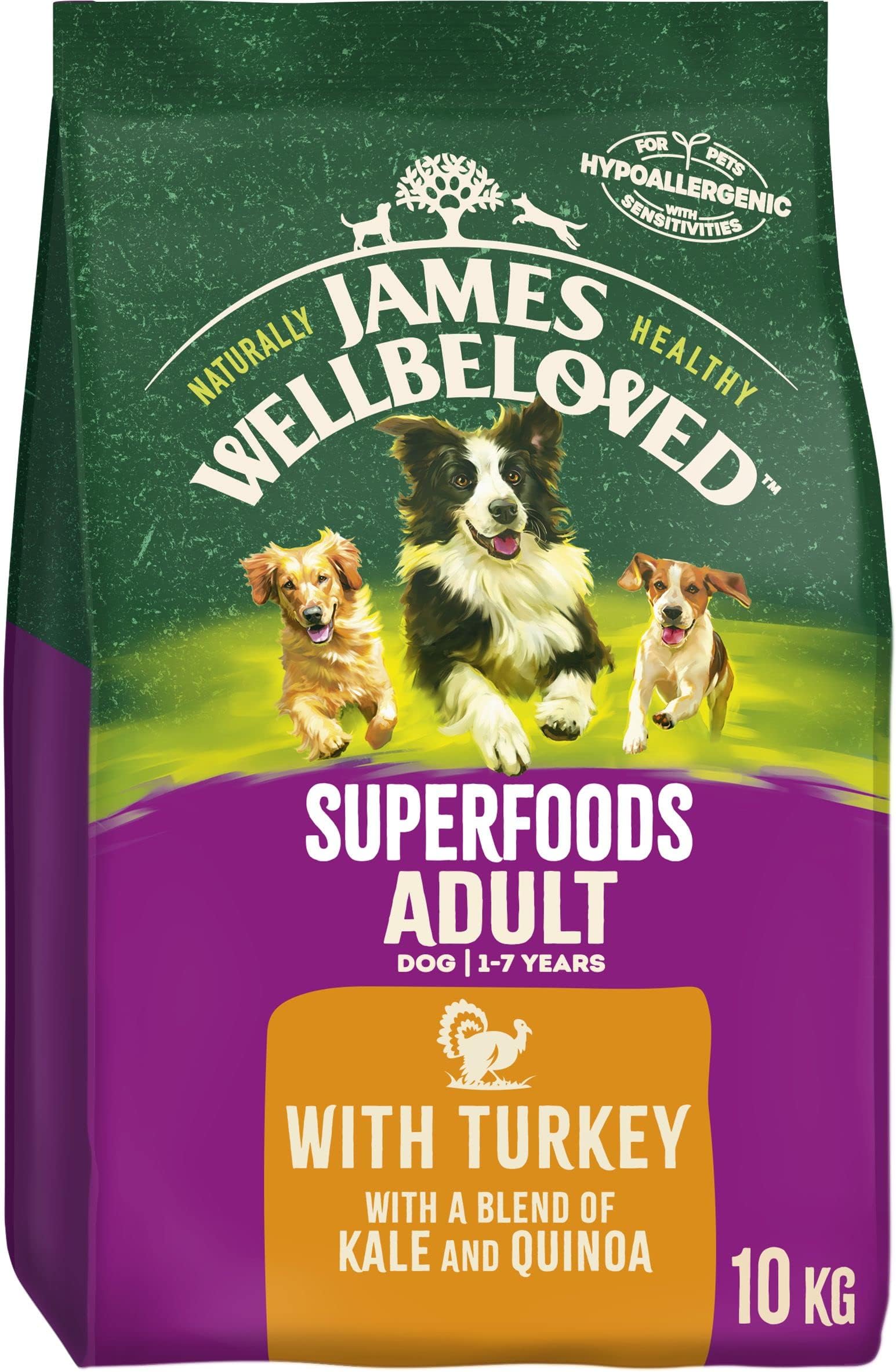 James Wellbeloved Adult Fish & Rice 15 kg Bag, Hypoallergenic Dry Dog