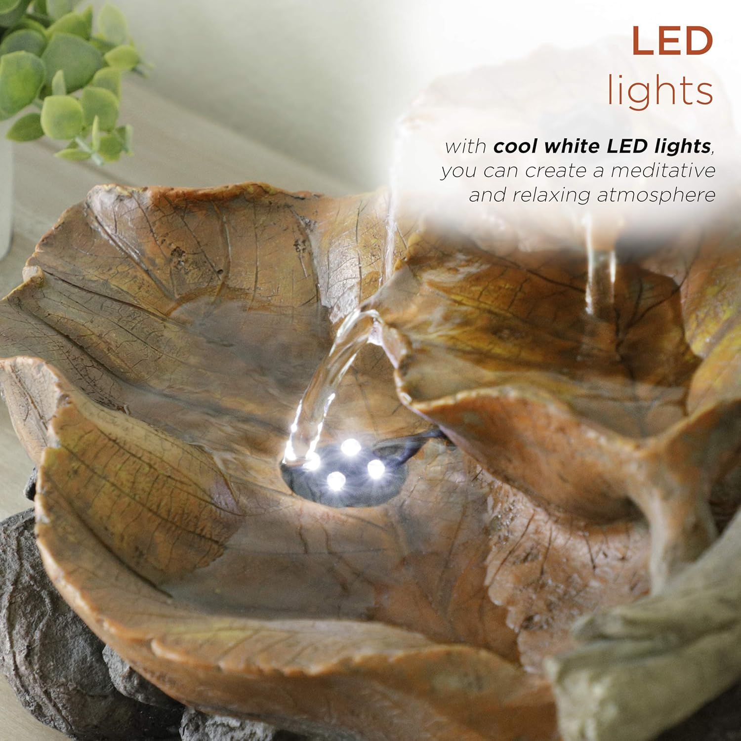Alpine Corporation WIN622 Tabletop Fountain, Brown : Home & Kitchen