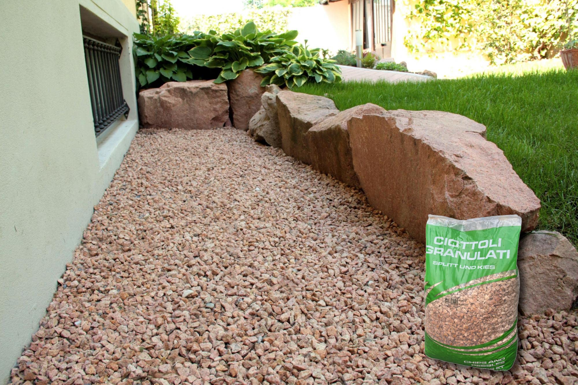 Sassi Decorativi per Giardino e Aiuole Granulato Marmo Rosso Verona 8/12mm Sacco 25kg