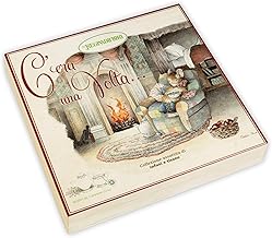 Regina di Fiori - Gift Box with Infusions and Herbal Teas, 8 Assorted Flavors, 40 Filters. Decorated Wooden Box