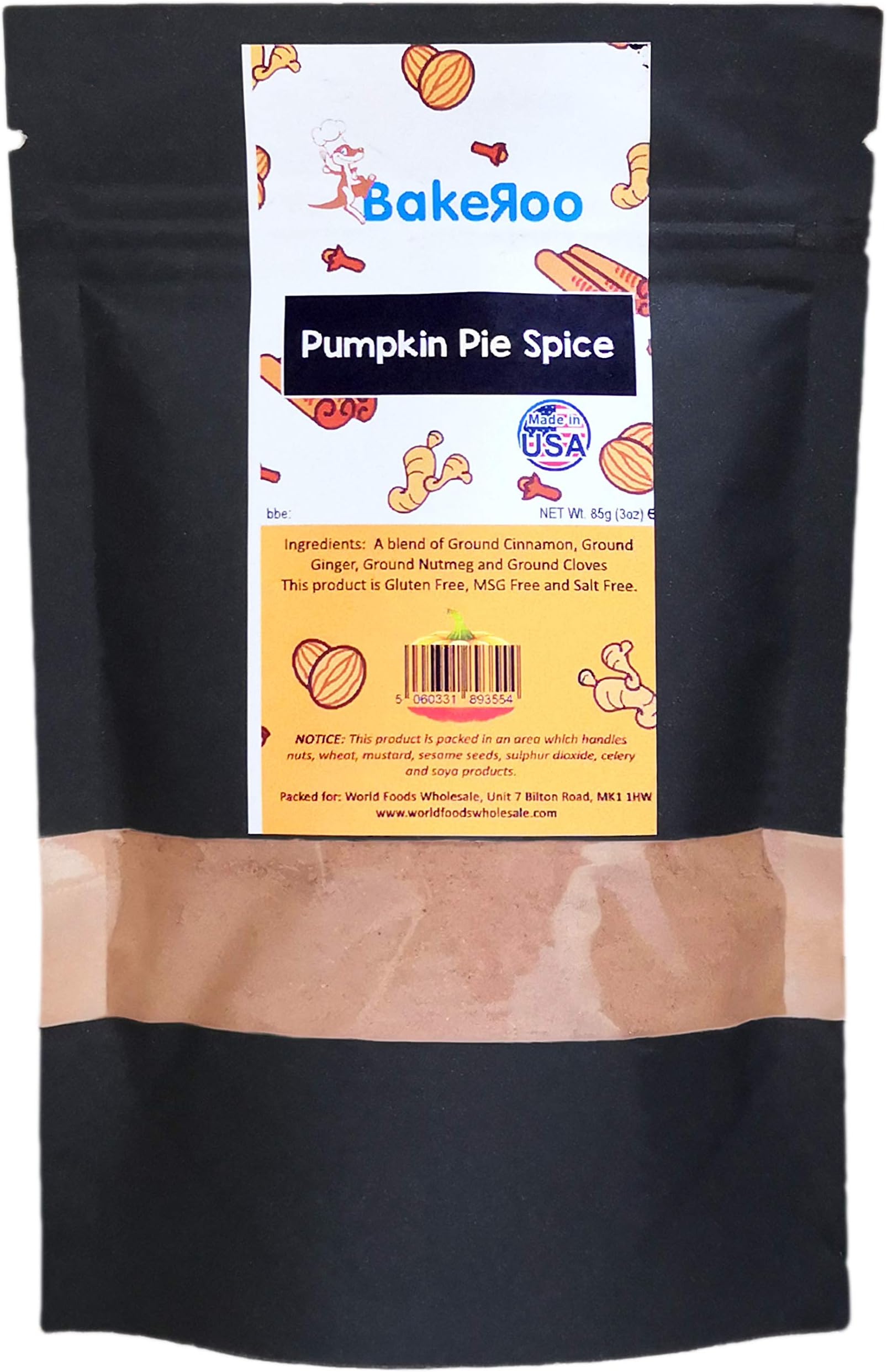 BakerooPumpkin Pie Spice (3 oz) 85g