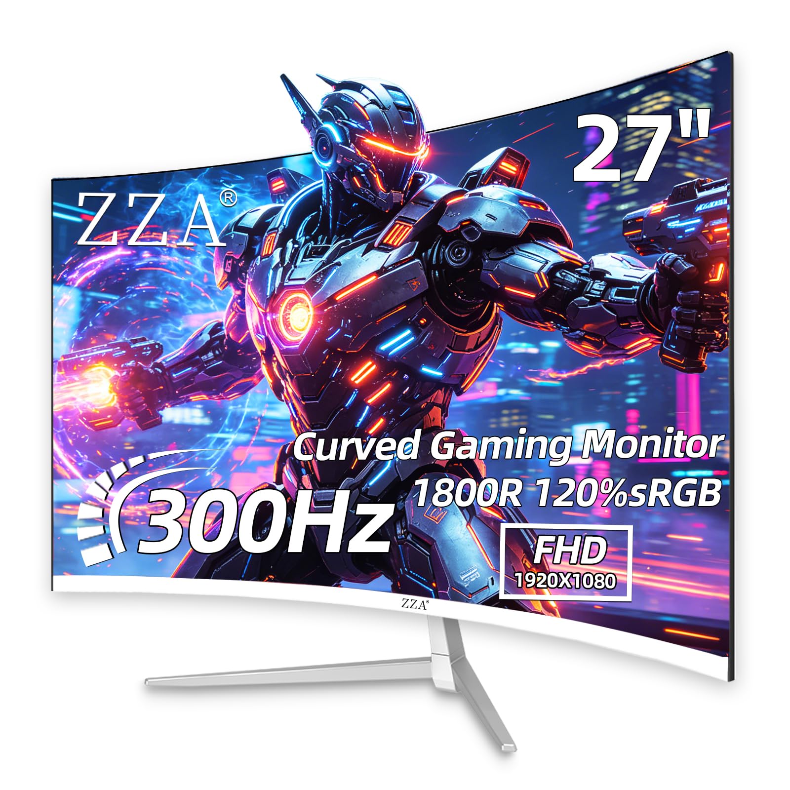 MONITOR COBRA SILVER 2.50 QMM 6mペア Amazon.com: ZZA 27 Inch Curved Gaming Monitor 300Hz White Computer