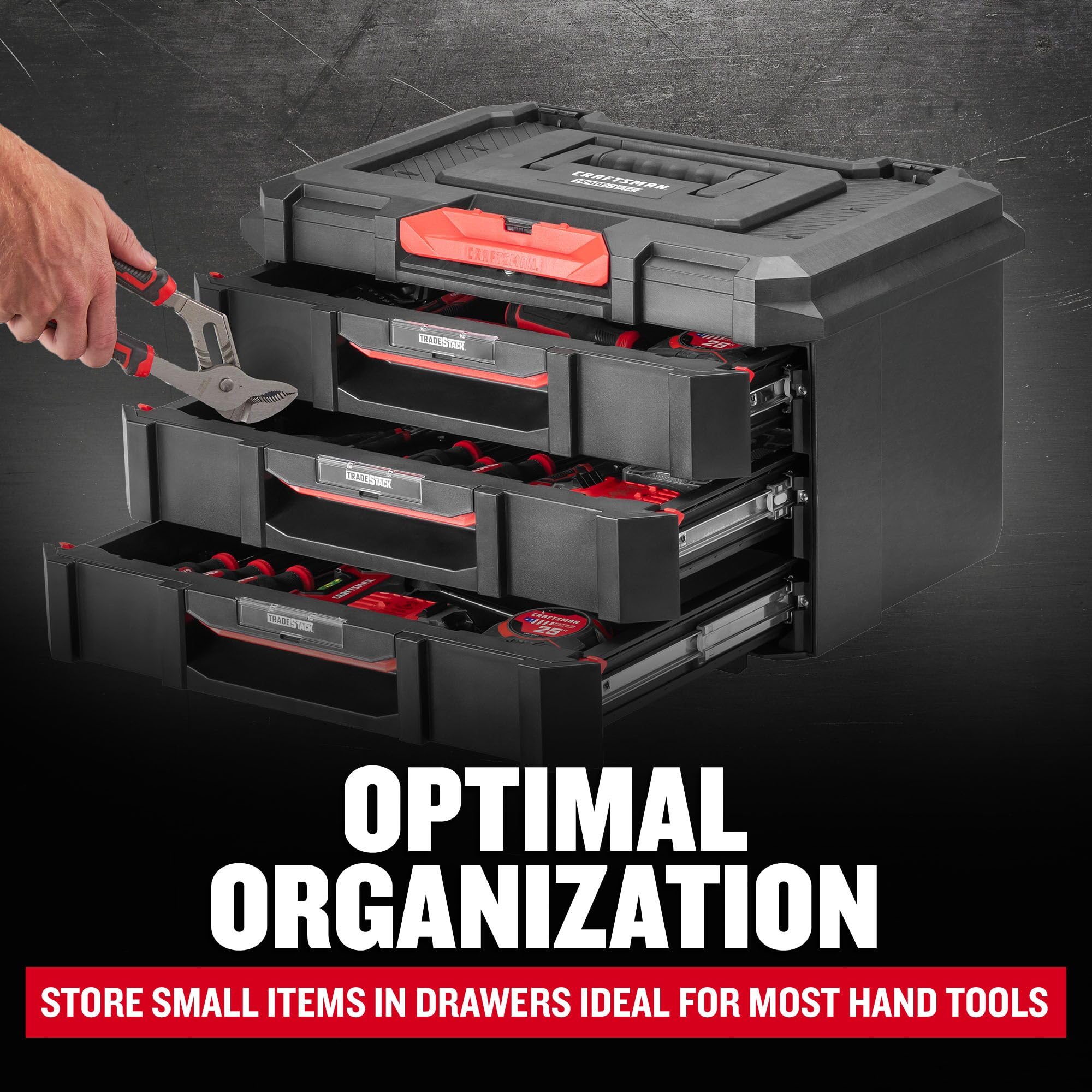 Snapklik.com : CRAFTSMAN Tradestack 3 Drawers Unit