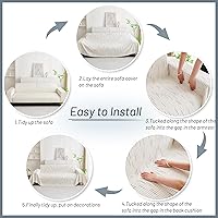 Vista 118 de MYSKY HOME Funda de Sofá Fundas de Sofá Fundas de Sofá para Sofá de 3 Cojines Apto para Mascotas, Funda de Sofá en Forma de L Fundas de Sofá Verde