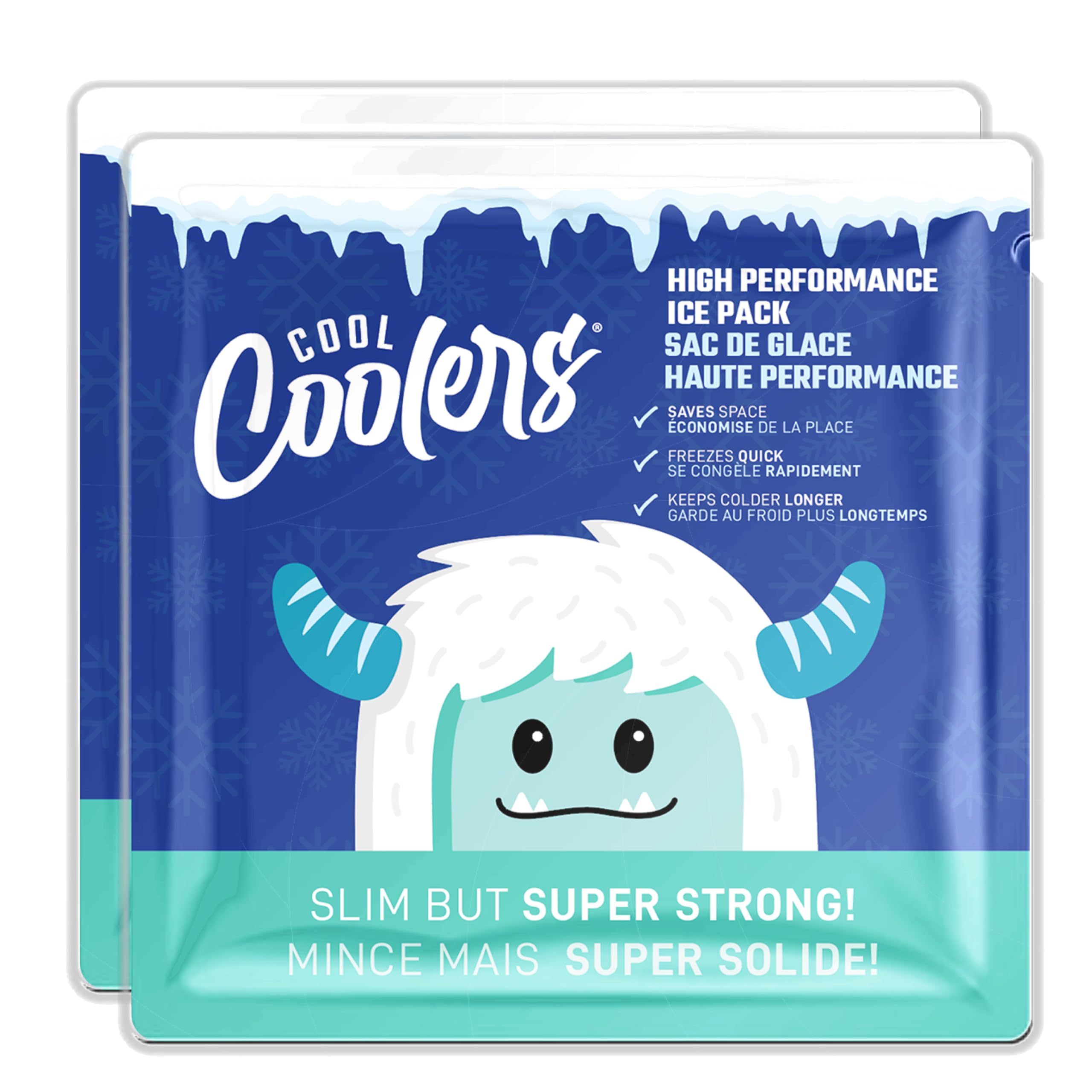 Fit & Fresh High Performance Kids Lunch Box Ice Packs, Puncture Resistant, Non-Toxic Gel, 2PK