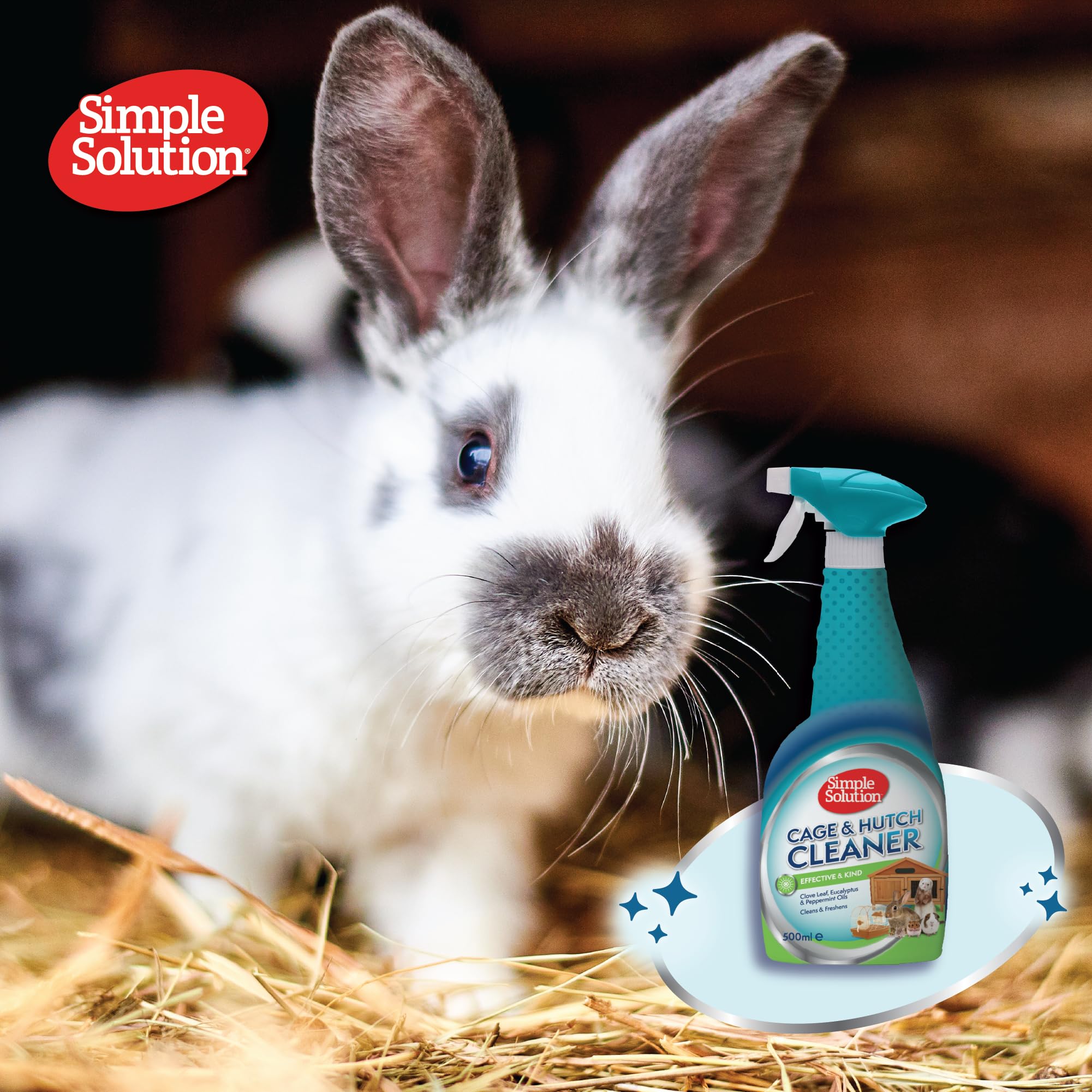 Simple Solution Nettoyant antibactérien naturel pour cage et clapier - 500 ml