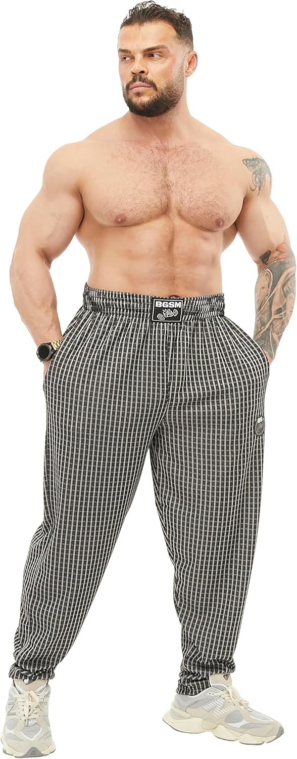 Men's Loose Fit Cotton Sweatpants with Pockets, Gym Lifestyle Pants - Image 4