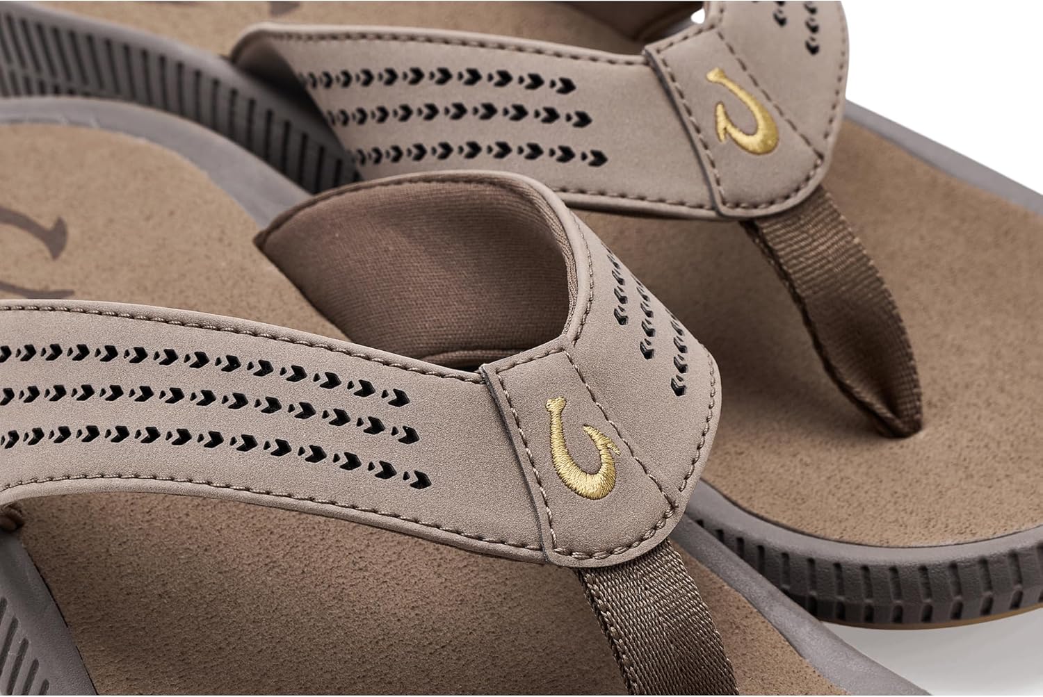 OLUKAI Ulele Men's Beach Sandals, Water Resistant Flip Flops, Arch Support & Comfort Fit, Lightweight & Durable, Enhanced Grip & Traction - Image 2