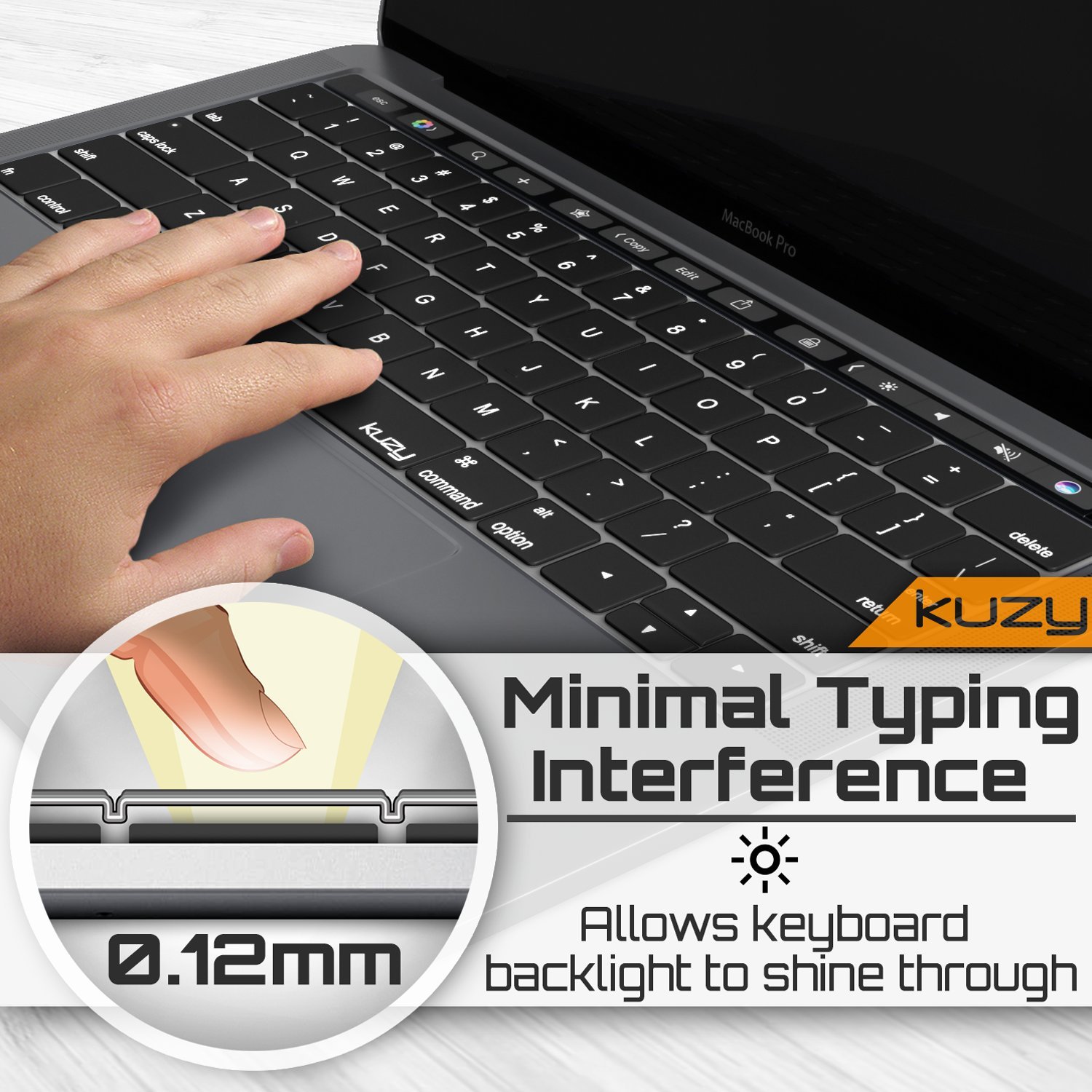Amazon | Kuzy MacBook Pro キーボードカバー タッチバー付き 13と15