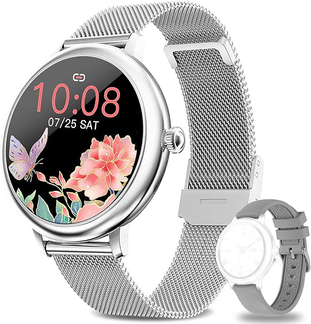 LIEBIG Smart Watches for Women, Full Touch Fitness Watch Tracker with Female Function Heart Rate Monitor Blood Pressure Ladies Smart watch IP67 Waterproof Sport Smartwatch Pedometer for Android iPhone