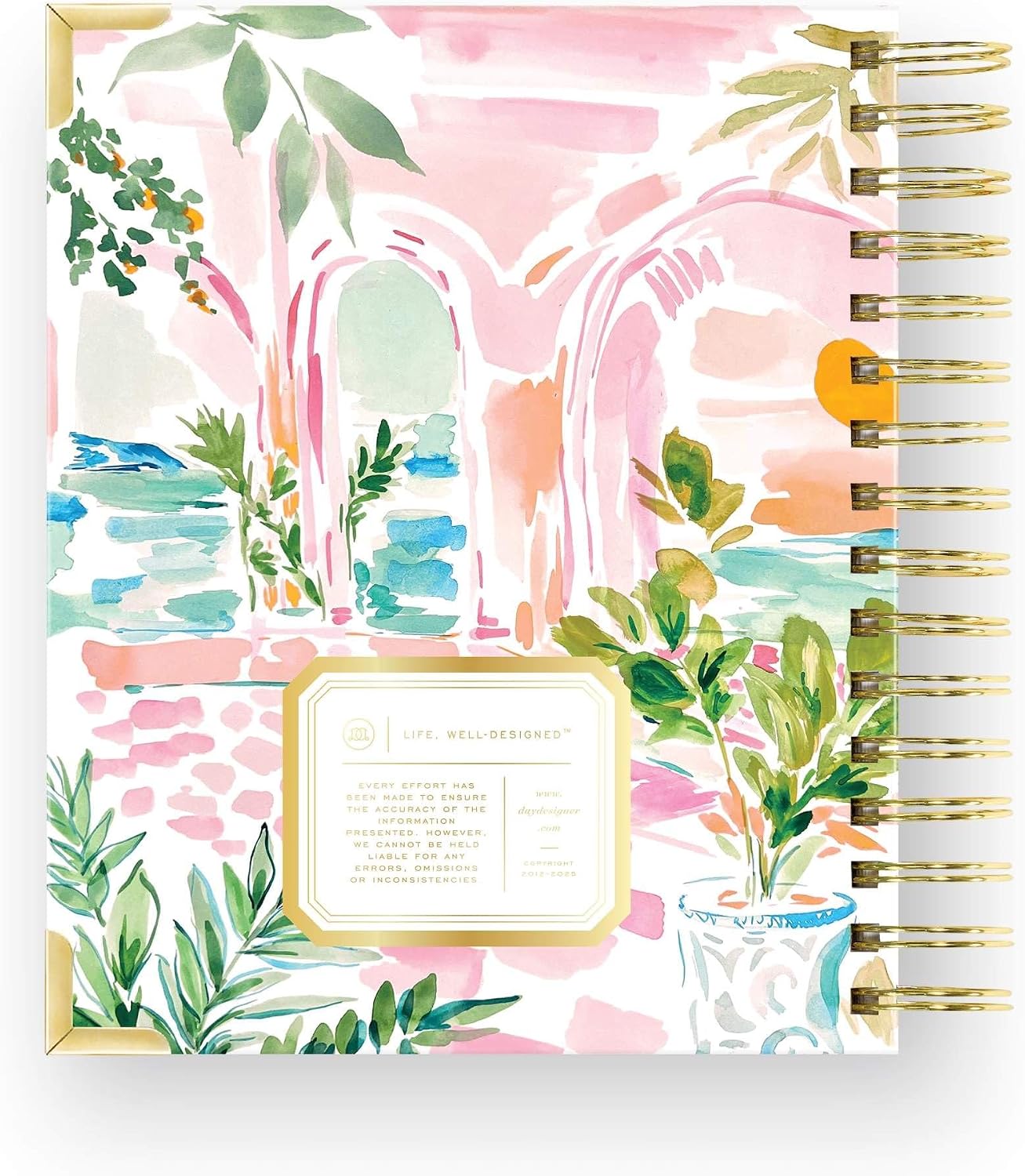 Day Designer 2026-2027 Mini Daily Academic Year Planner Calendar, July 2026 - June 2027, 6" x 8.125", Glossy Laminated Cover, Wirebound, Laminated Tabs, Storage Pocket, Includes Stickers & Snap-In Ruler, Capri