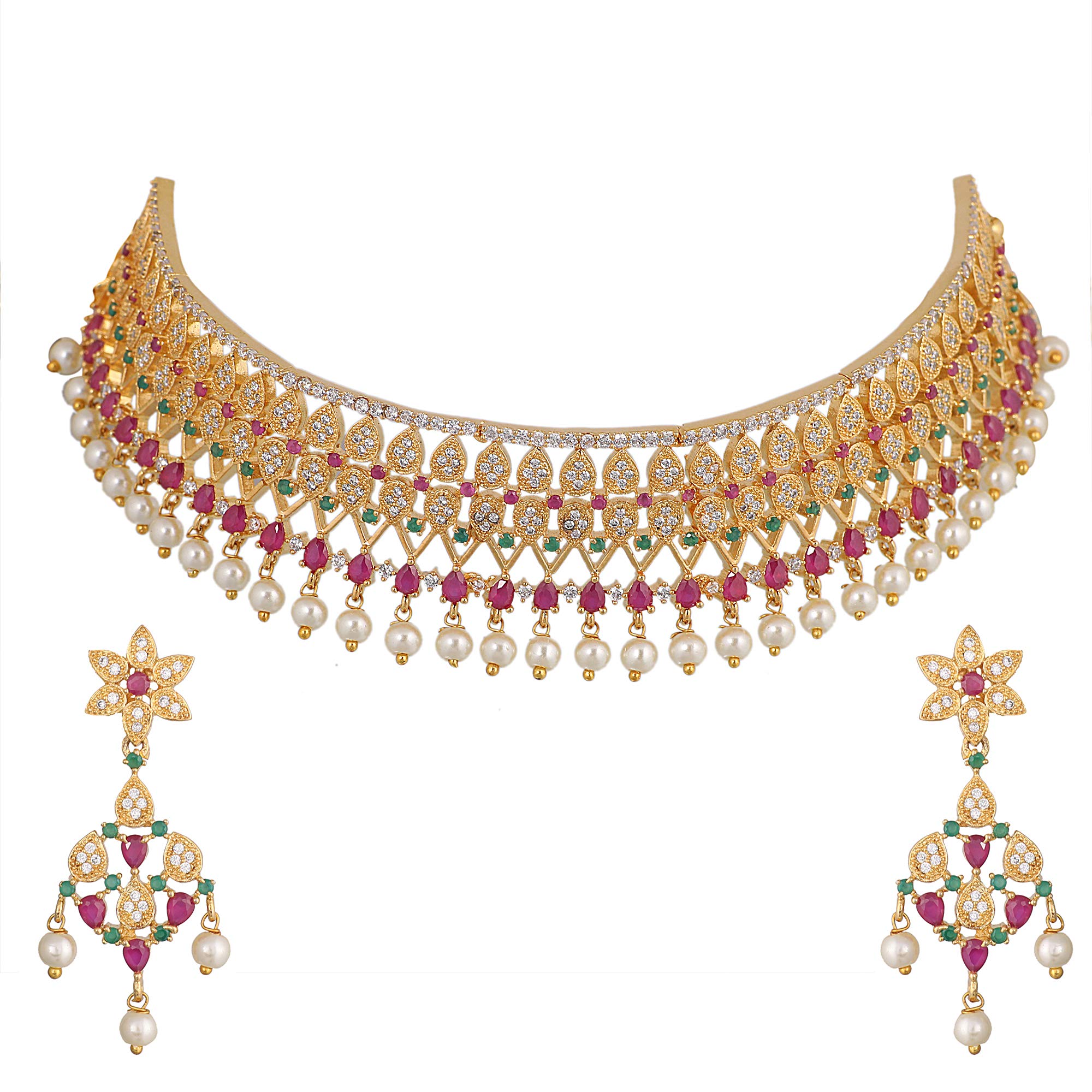 See full amazon price history chart for TARINIKA Antique Gold Plated Kavya Choker Set with Floral Design - Jewelry Set for Women Perfect for Ethnic occasions | Traditional Jewellery For Women | 1 Year Warranty* TARINIKA Antique Gold Plated Kavya Choker Set with Floral Design - Jewelry Set for Women Perfect for Ethnic occasions | Traditional Jewellery For Women | 1 Year Warranty* (B08M6F42VV) Amazon Price History, Amazon Price Tracker