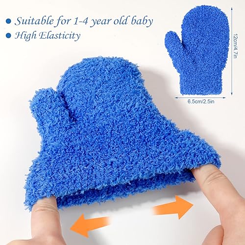 Miniatura 2 de ONESING 4 Pair Toddler Mittens Baby Mittens Soft Toddler Gloves Warm Newborn Mittens Winter Gloves for Baby Girls Boys