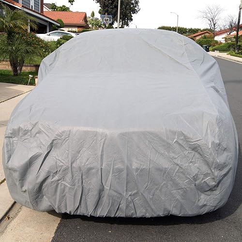 Tuningpros CC-DA02 - Funda impermeable para coche (tela no tejida), color gris