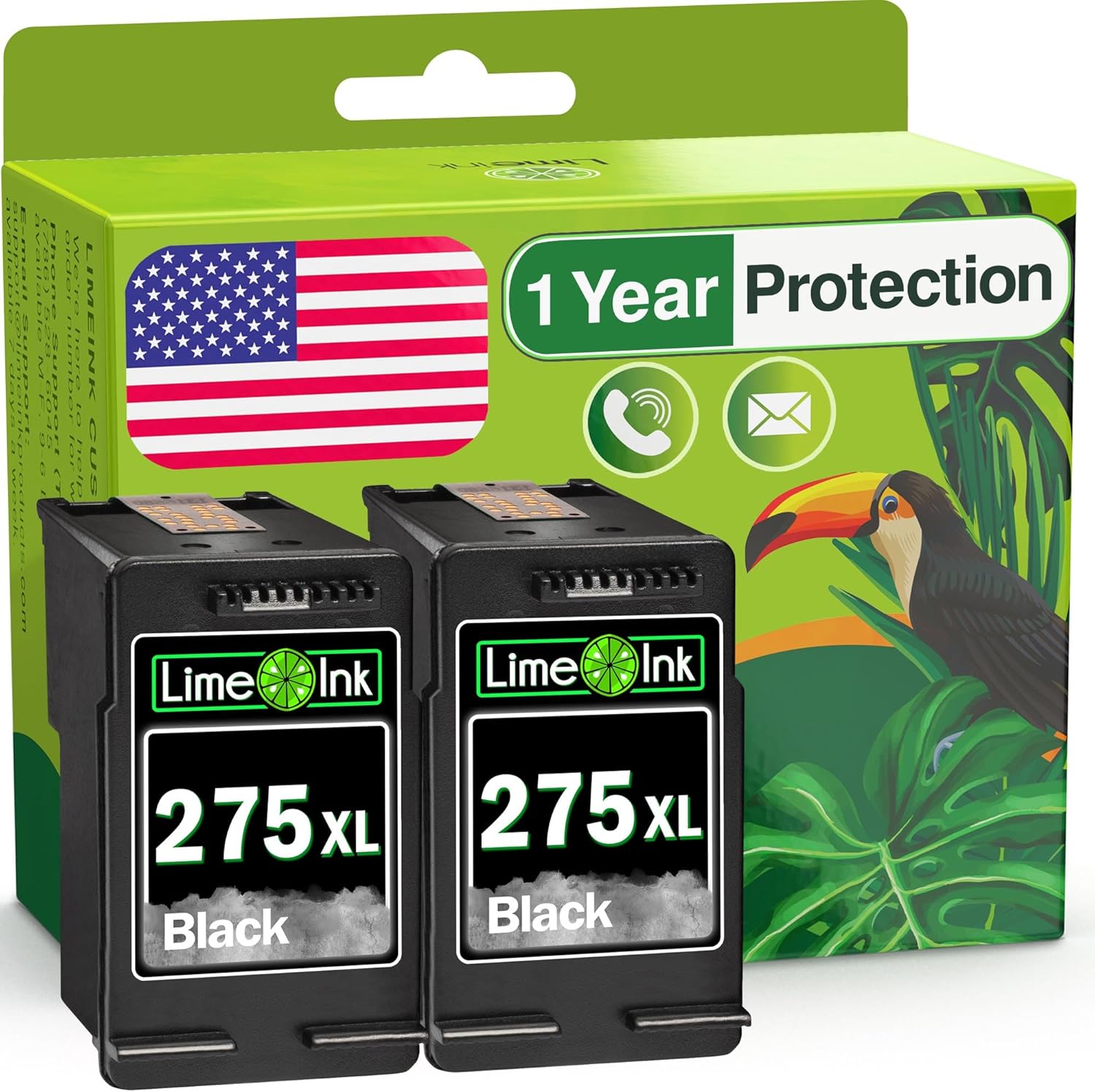 Limeink Remanufactured Ink Cartridge Replacement for Canon 275 Ink Cartridge 275xl for Canon PG-275 Black 275xl 275 XL Cartridges (2 Black)