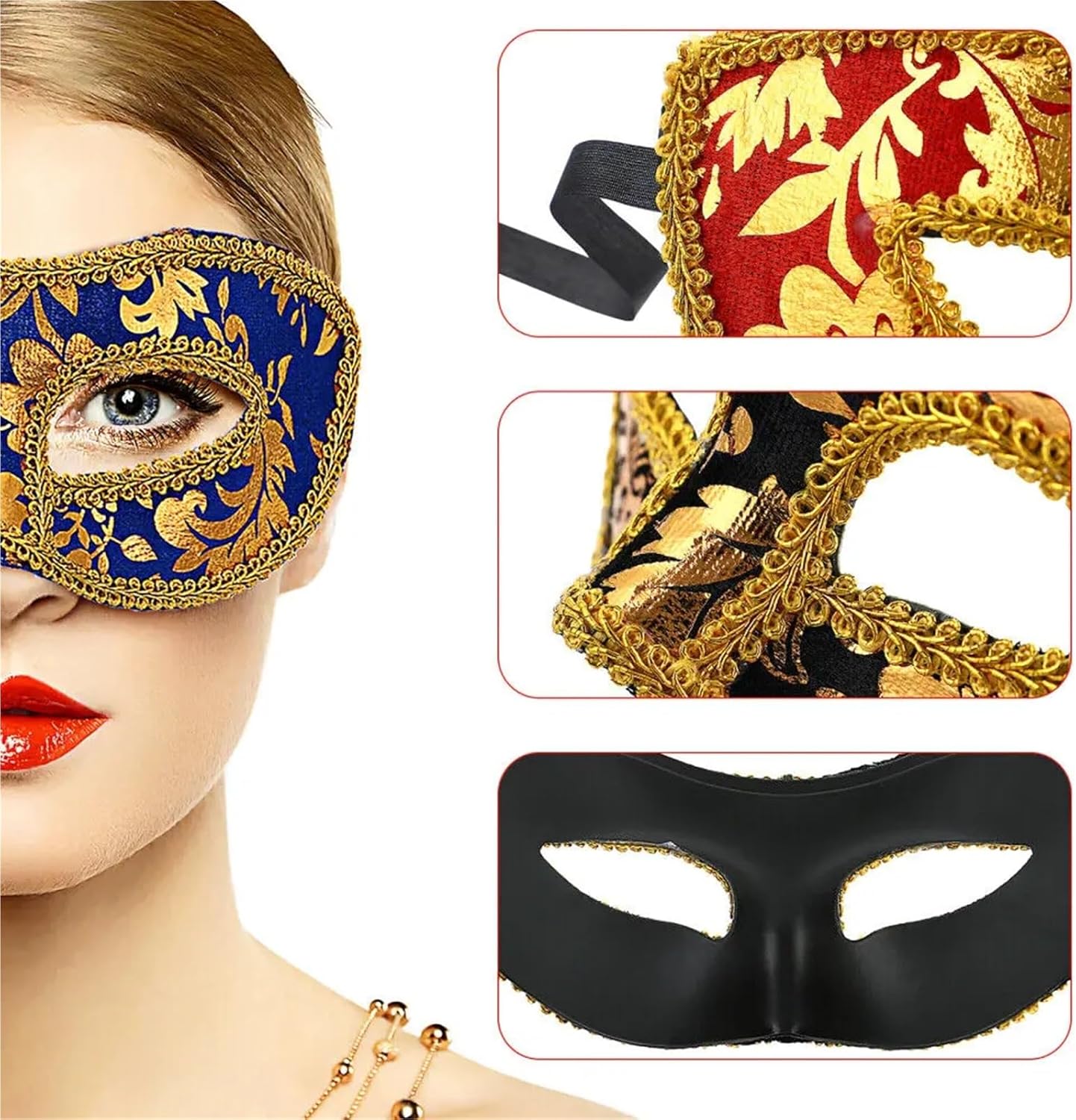 Masquerade Ball Masks 7/14/28Pcs Carnival Mask Vintage Antique Masquerade Unisex Half Face Party 7 Colors