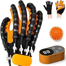 Rehabilitation Glove Mirror Training for Stroke Recovery, Plug-in | For stroke hemiplegia arthritis rehab, adjustable strength finger exercise and hand function training, XL-Left Hand