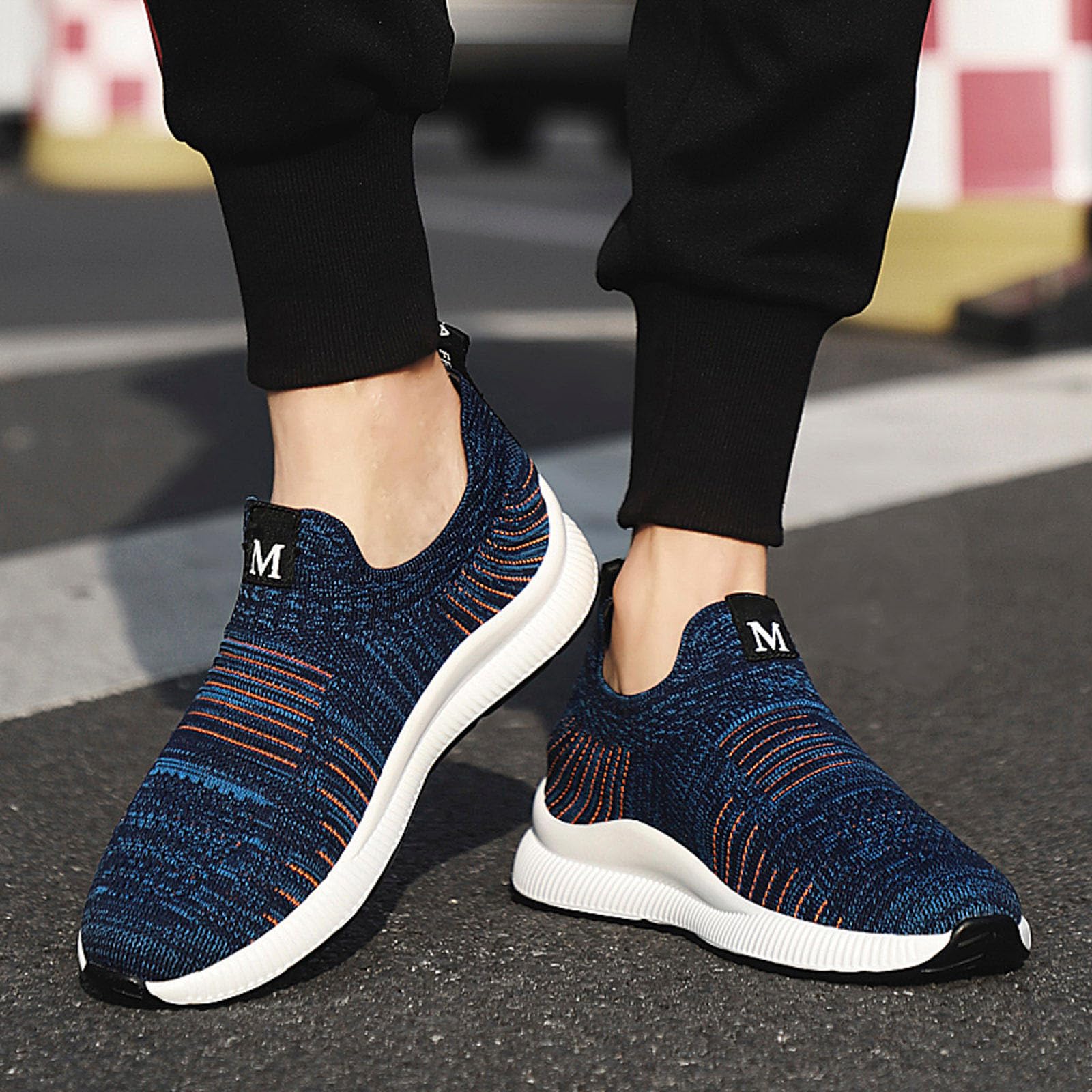 Scarpe da ginnastica da uomo, antiscivolo, durevoli, estive, leggere, da corsa, traspiranti, per camminare, allenamento, palestra